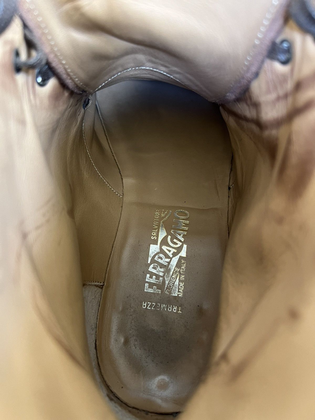 Salvatore Ferragamo Salvatore Ferragamo Lavorazione Tramezza Brown Boots Size US 8.5 / EU 41-42 - 18 Thumbnail