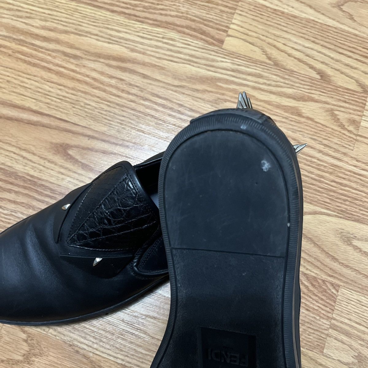 Fendi Men's Fendi Monster Bug Eyes Black Slip On Size US 10 / EU 43 - 6 Thumbnail