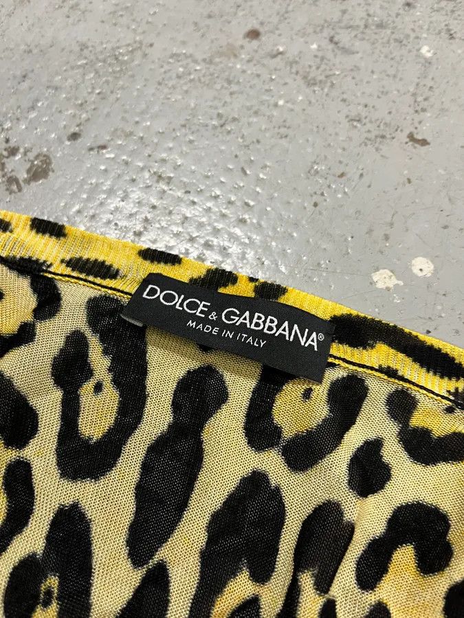 Dolce & Gabbana 2010s Dolce & Gabbana Leopard Black & Yellow Cardigan Size M / US 6-8 / IT 42-44 - 9 Thumbnail