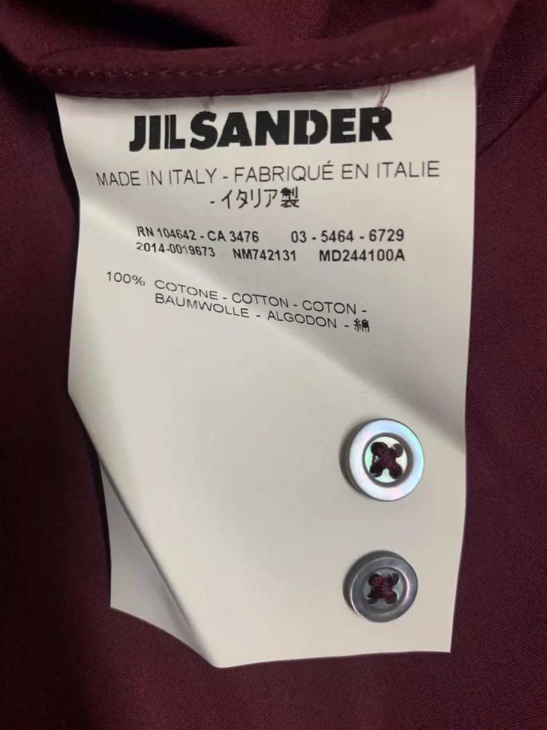 Jil Sander Jil Sander size 39 Crimson Contrast Shirt Size XS / US 0-2 / IT 36-38 - 4 Thumbnail
