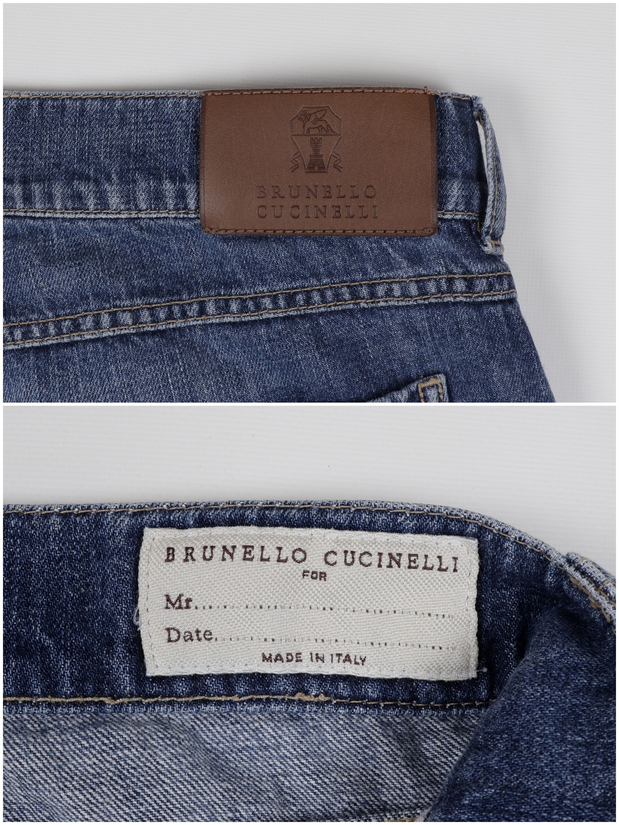 Brunello Cucinelli Brunello Cucinelli Blue Cotton Jeans Size US 32 / EU 48 - 8 Thumbnail