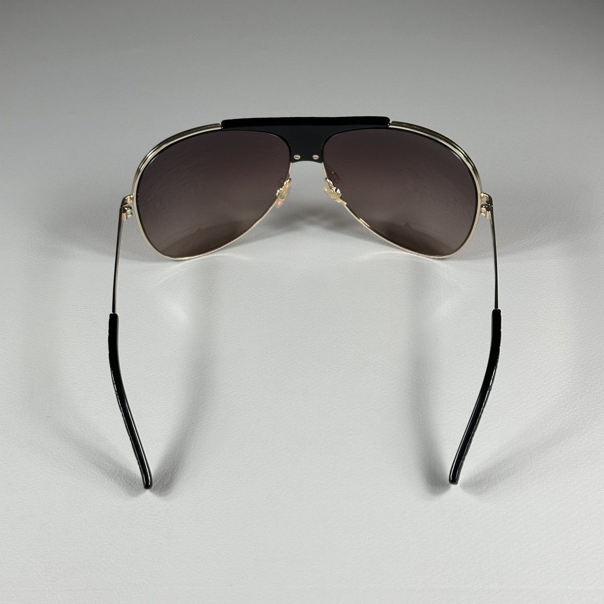 Dior Dior MyLadyDior8 Gold and Black Large Aviator Sunglasses Size ONE SIZE - 5 Thumbnail