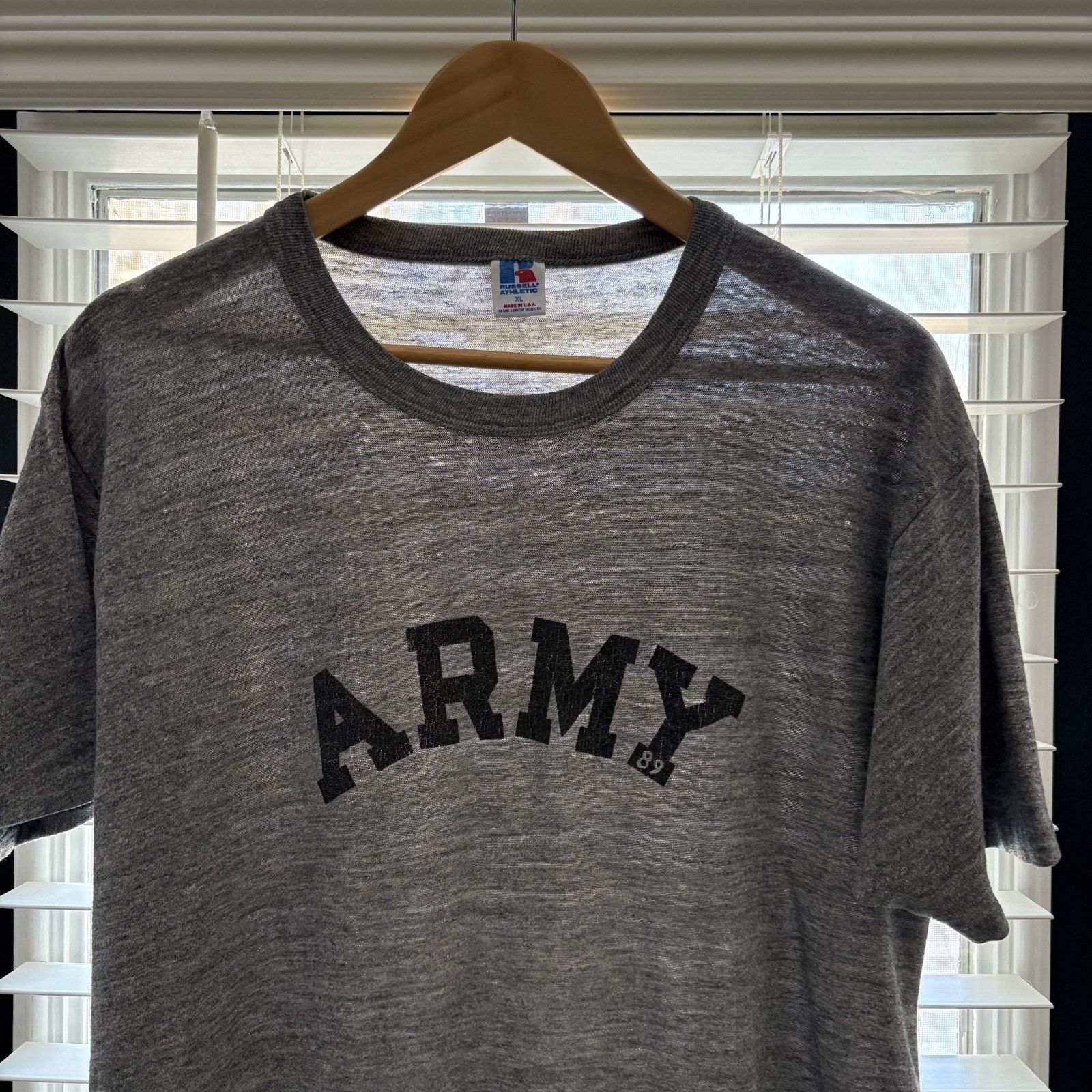 Russell Athletic × Vintage Vintage Paper Thin Burnout T-Shirt Men's Size L Gray THIN Size US L / EU 52-54 / 3 - 2 Thumbnail