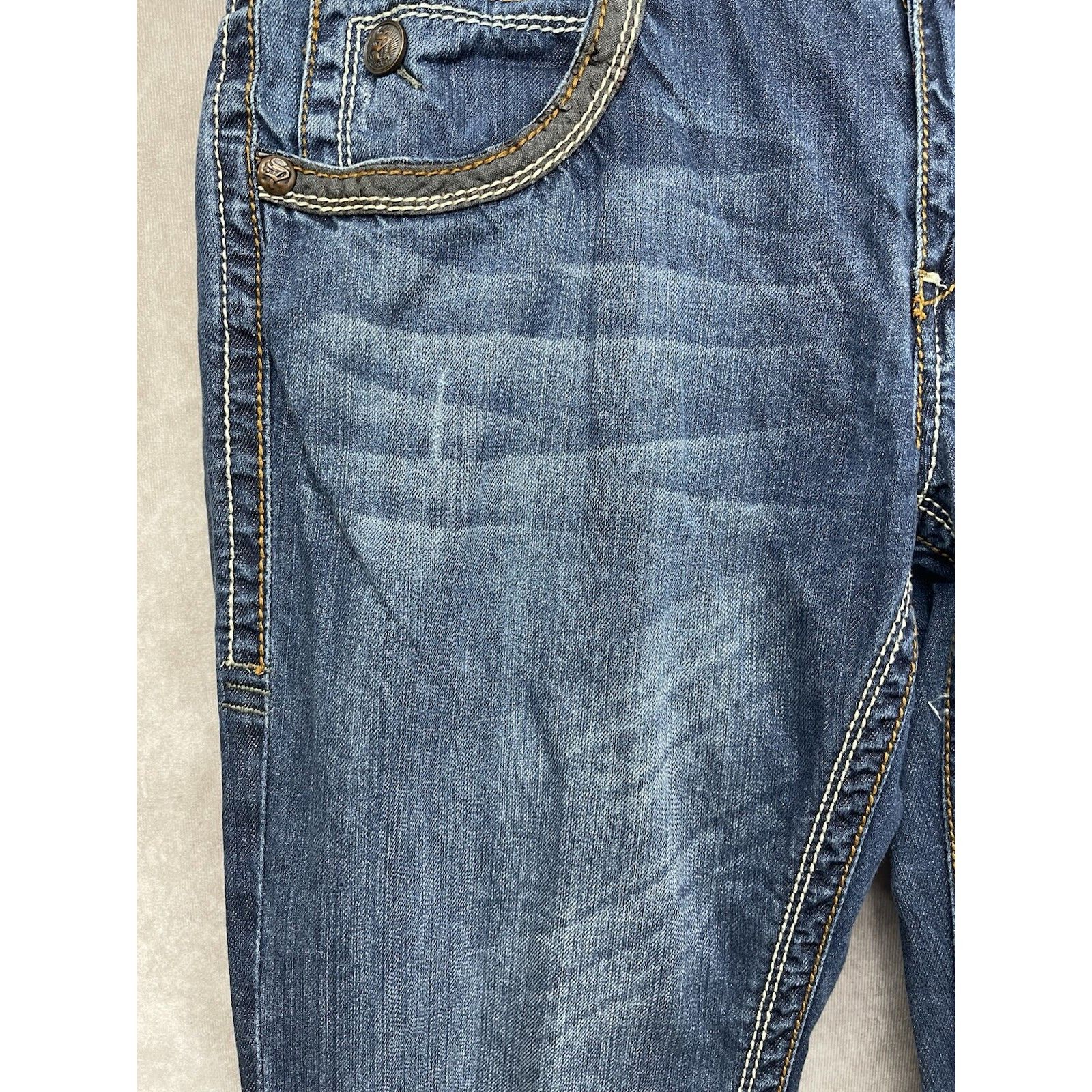 Other Seven 7 Jeans Mens Size 36x34 Premium Blue Denim Flap Pocket Size US 36 / EU 52 - 4 Thumbnail