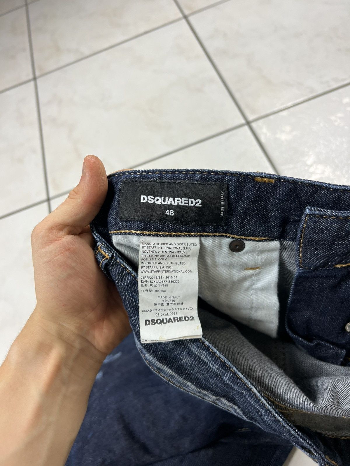 Dsquared2 Dsquared2 classic distressed painted slim denim jeans pants Size US 30 / EU 46 - 17 Thumbnail