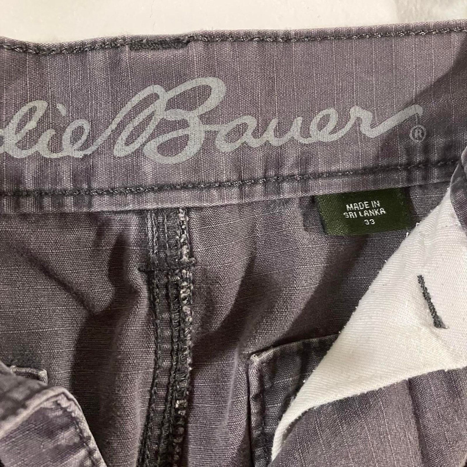 Eddie Bauer Eddie Bauer Faded Distressed Cargo Shorts Size US 33 - 6 Thumbnail