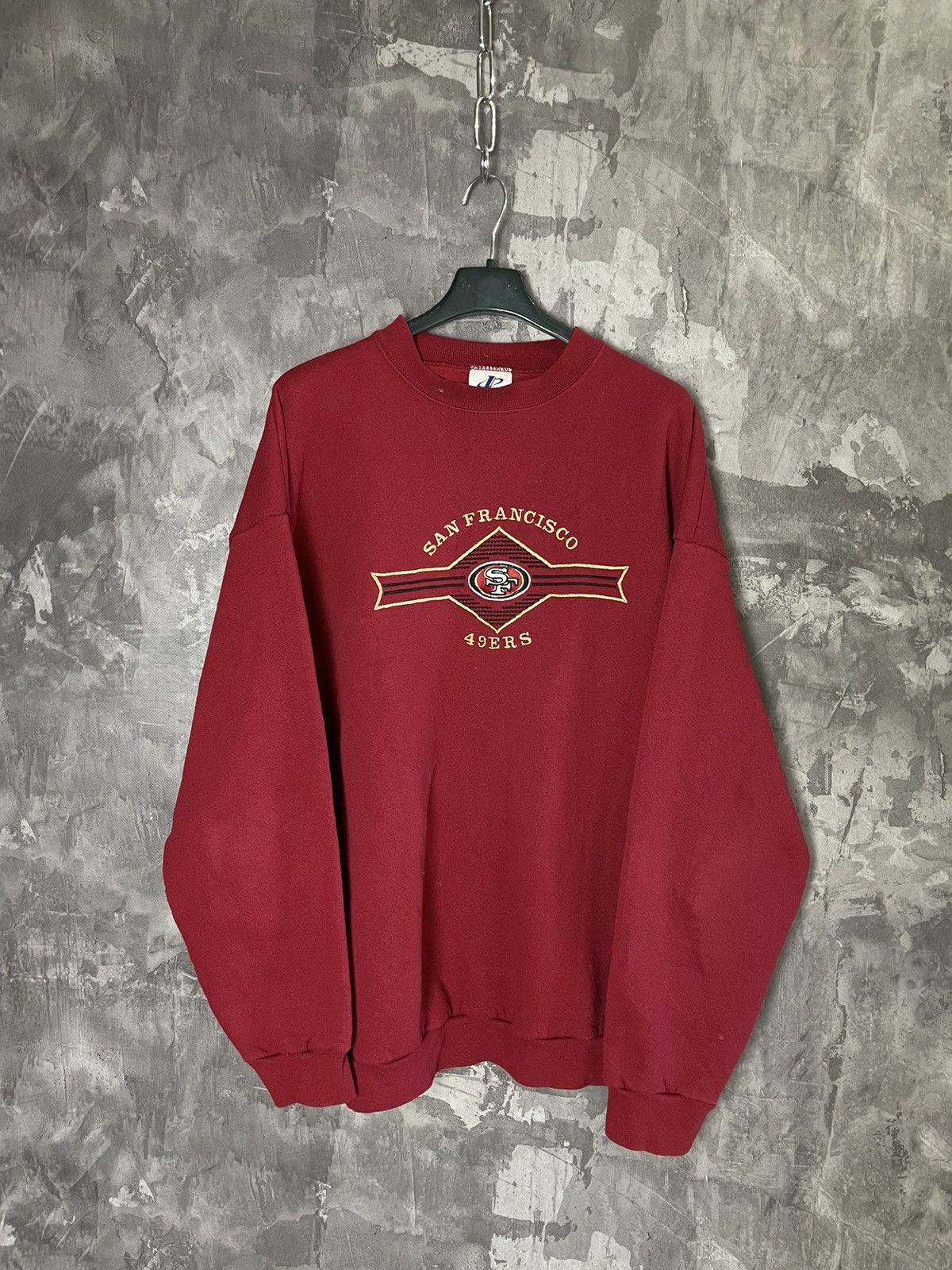 Vintage Vintage 90s SAN FRANCISCO Spellout Embroidery Sweatshirt Size US XL / EU 56 / 4 - 1 Thumbnail
