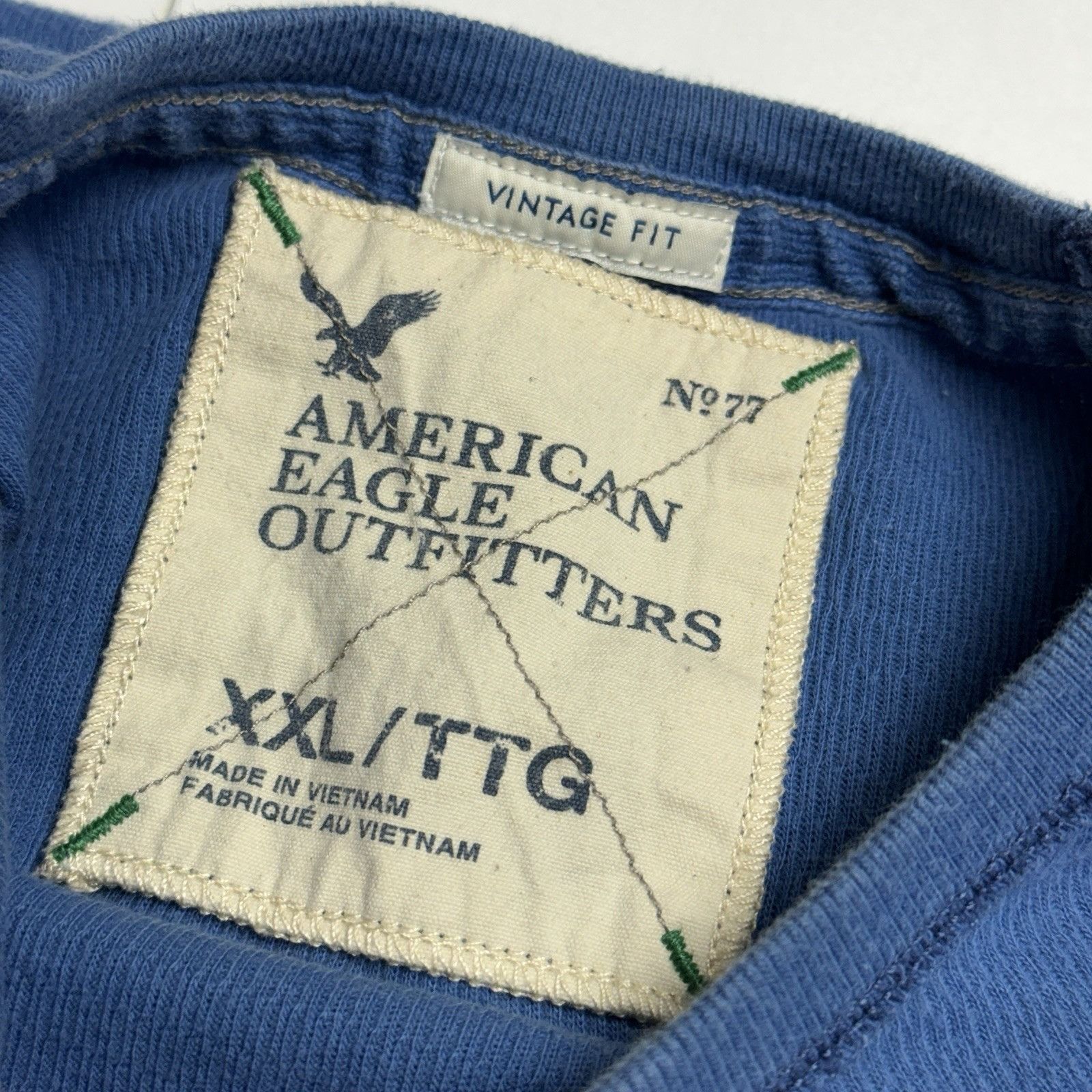 American Eagle Outfitters American Eagle Shirt Mens XXL 26x26 Blue Long Sleeve Vintage Size US XXL / EU 58 / 5 - 12 Thumbnail