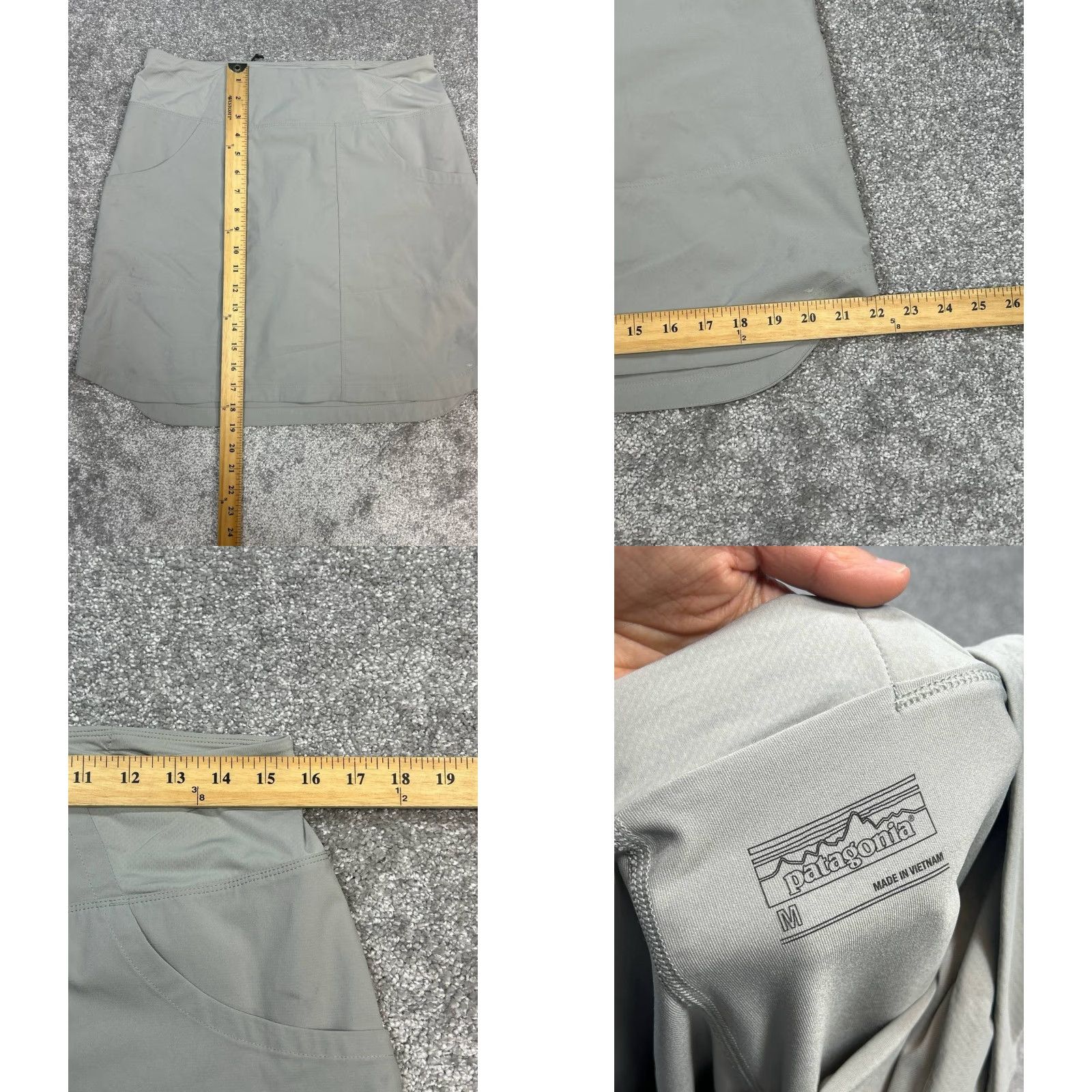 Patagonia Patagonia Tech Skirt Skort Womens Medium Gray Fitz Roy Trout Fishing Hiking Skirt Women Activewear Short Breathable Comfort Stretch Golf Hiking Tennis Size 32" / US 10 / IT 46 - 8 Thumbnail