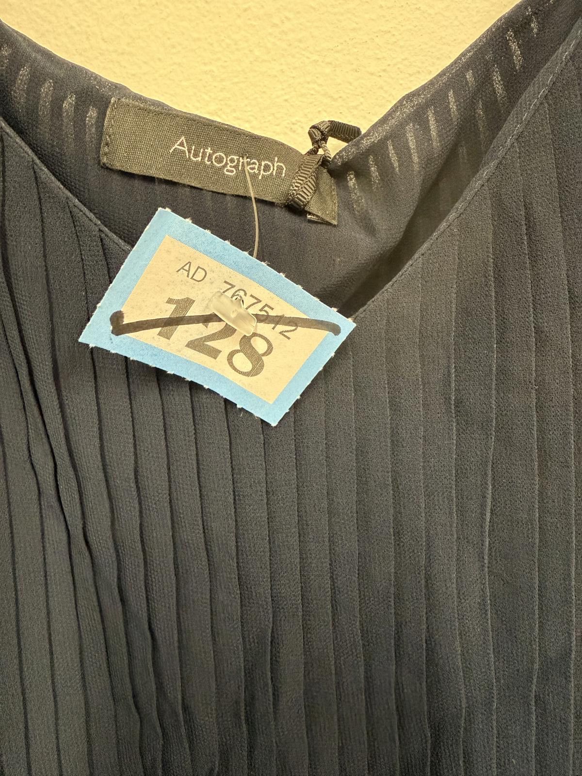 Other Autograph Navy Blue Pleated Camisole Top Size ONE SIZE - 2 Thumbnail