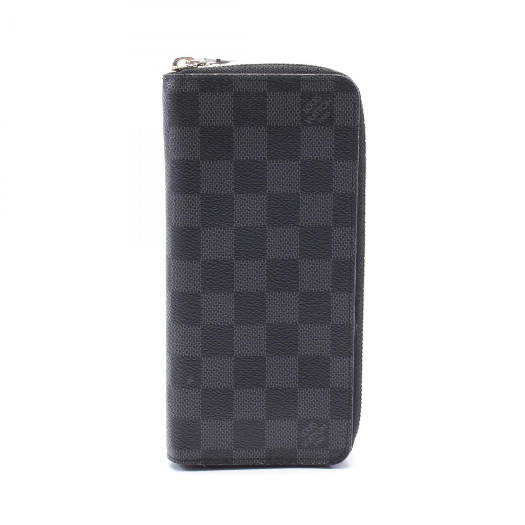 Louis Vuitton Louis Vuitton Louis Vuitton Zippy Wallet Vertical Damier Graphite Long Wallet Canvas Long Wallet N63095 Size ONE SIZE - 1 Thumbnail