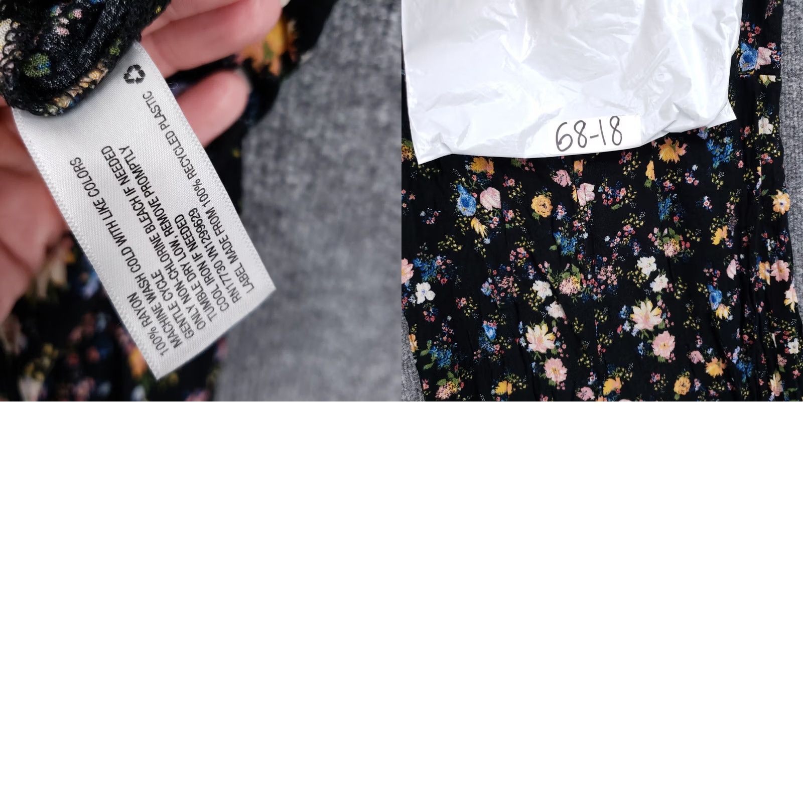 Vintage Wild Fable Womens Black Floral Jumpsuit Romper XS Short Sleeve Capri Size 26" / US 2 / IT 38 - 9 Thumbnail
