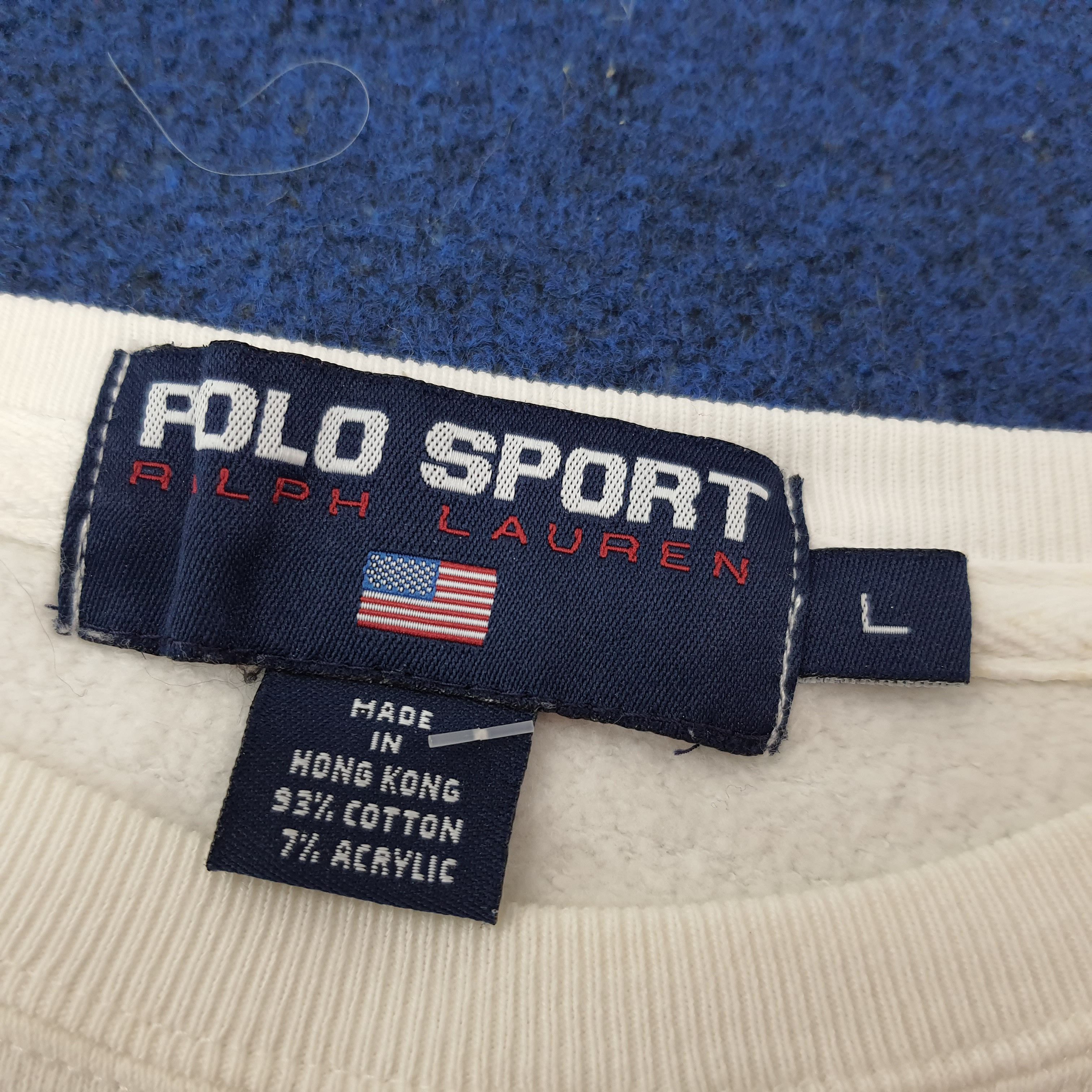 Polo Ralph Lauren Vintage Polo Sport Ralph Lauren Flag Sweatshirt C227N16 Size US XL / EU 56 / 4 - 4 Thumbnail