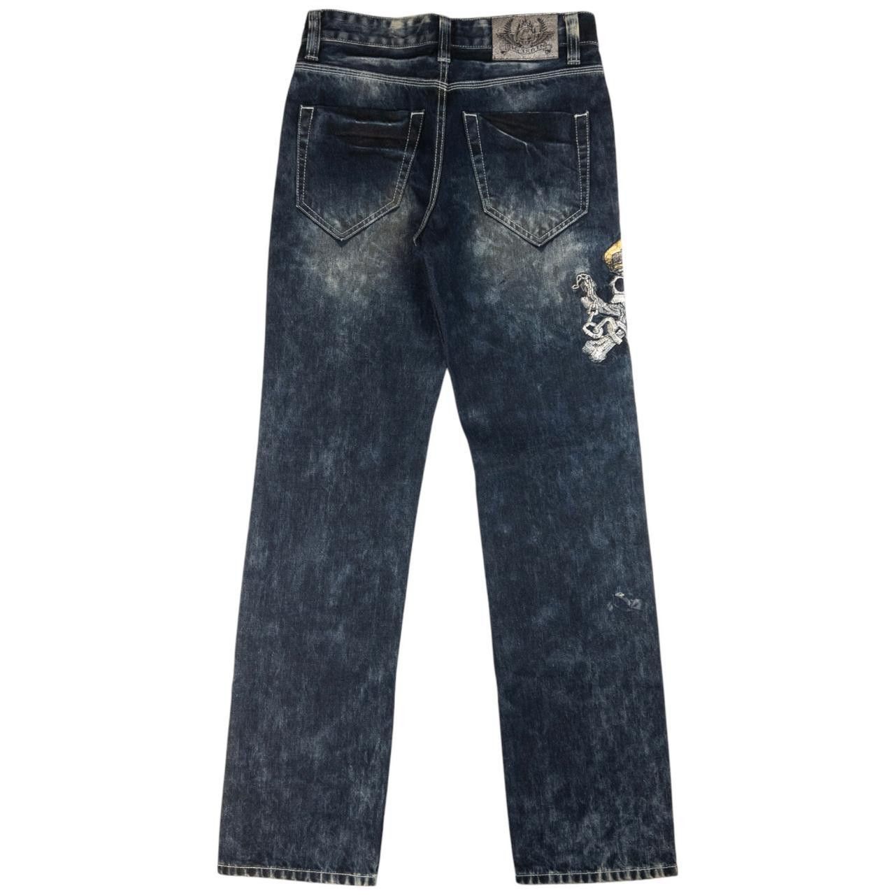 Other Big Train Embroidered Skull Crossbones Denim Jeans Size W29 Size US 29 - 3 Thumbnail