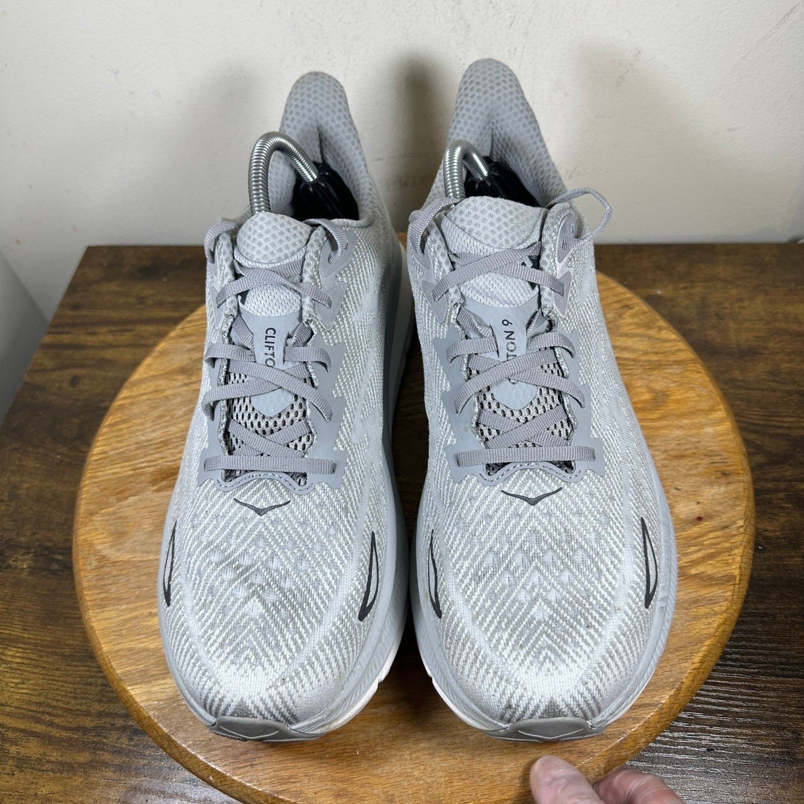 Hoka Clifton 9 Mens Size 12.5 Grey White Athletic Running Shoes (1127895 HMBC) HOKA MEN main image 4