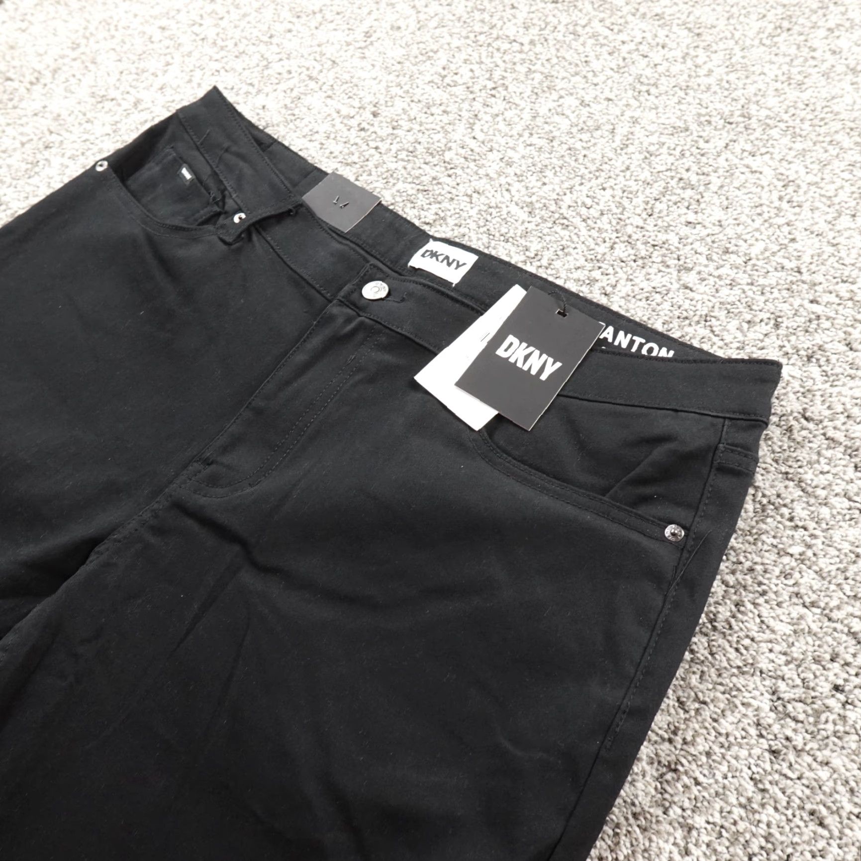 DKNY DKNY Pants Slim Straight Black 36x29 5-Pocket Stretch Chino Mens Modern Wear Size US 36 / EU 52 - 2 Thumbnail