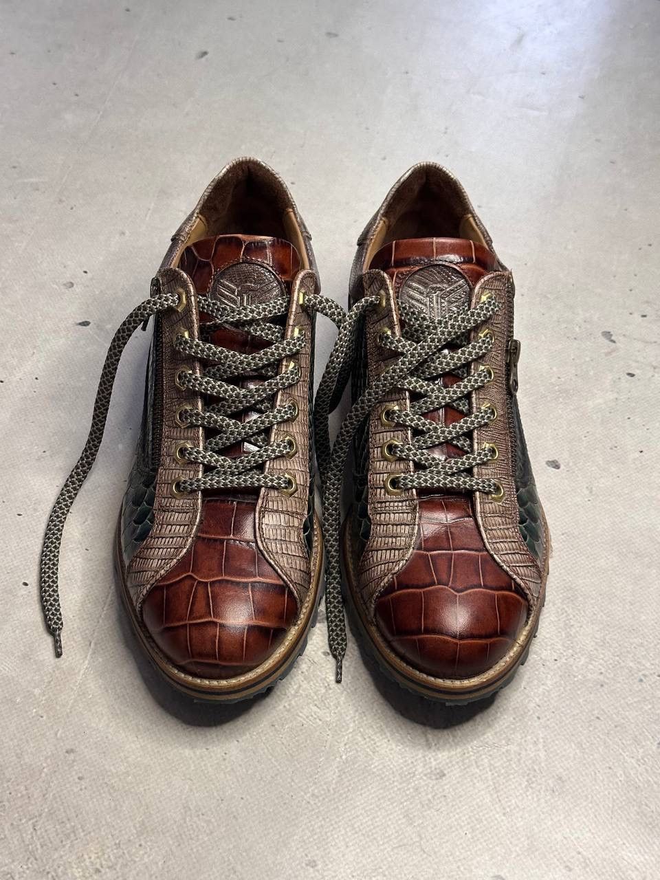 Other Lorenzi Italy Leather Sneakers Croc Snake Embossed 8 41 Rare Size US 8 / EU 41 - 3 Thumbnail