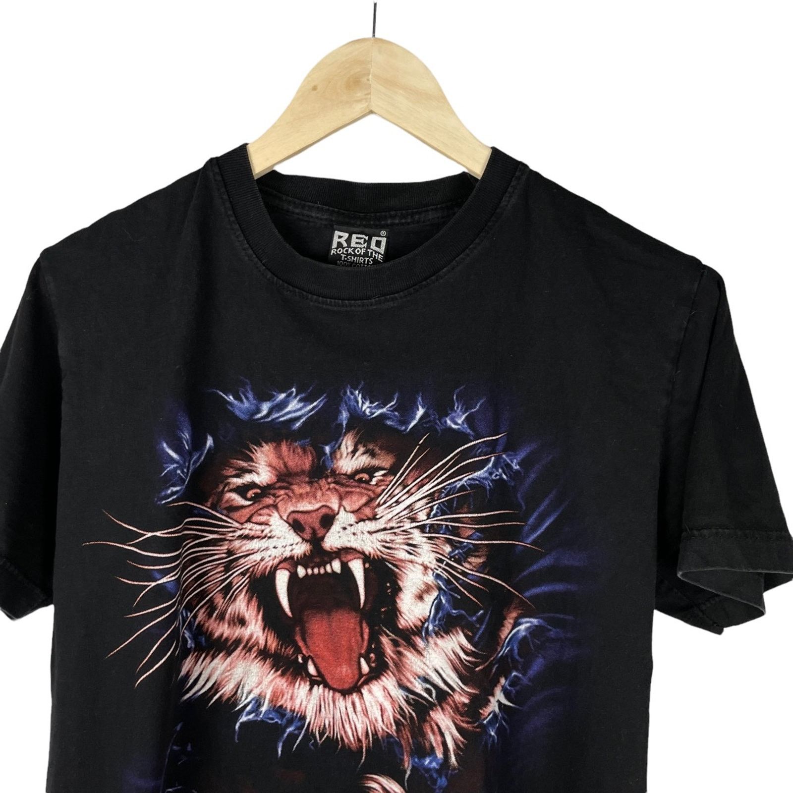 Vintage Vintage Tiger T shirt Black M Size US M / EU 48-50 / 2 - 2 Thumbnail