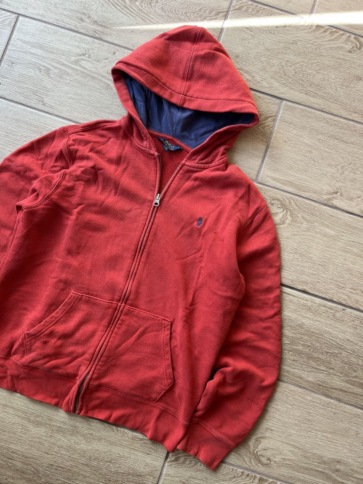 Polo Ralph Lauren Polo Ralph Lauren Red Y2K Zip Hoodie Men’s Size S Size US S / EU 44-46 / 1 - 1 Thumbnail