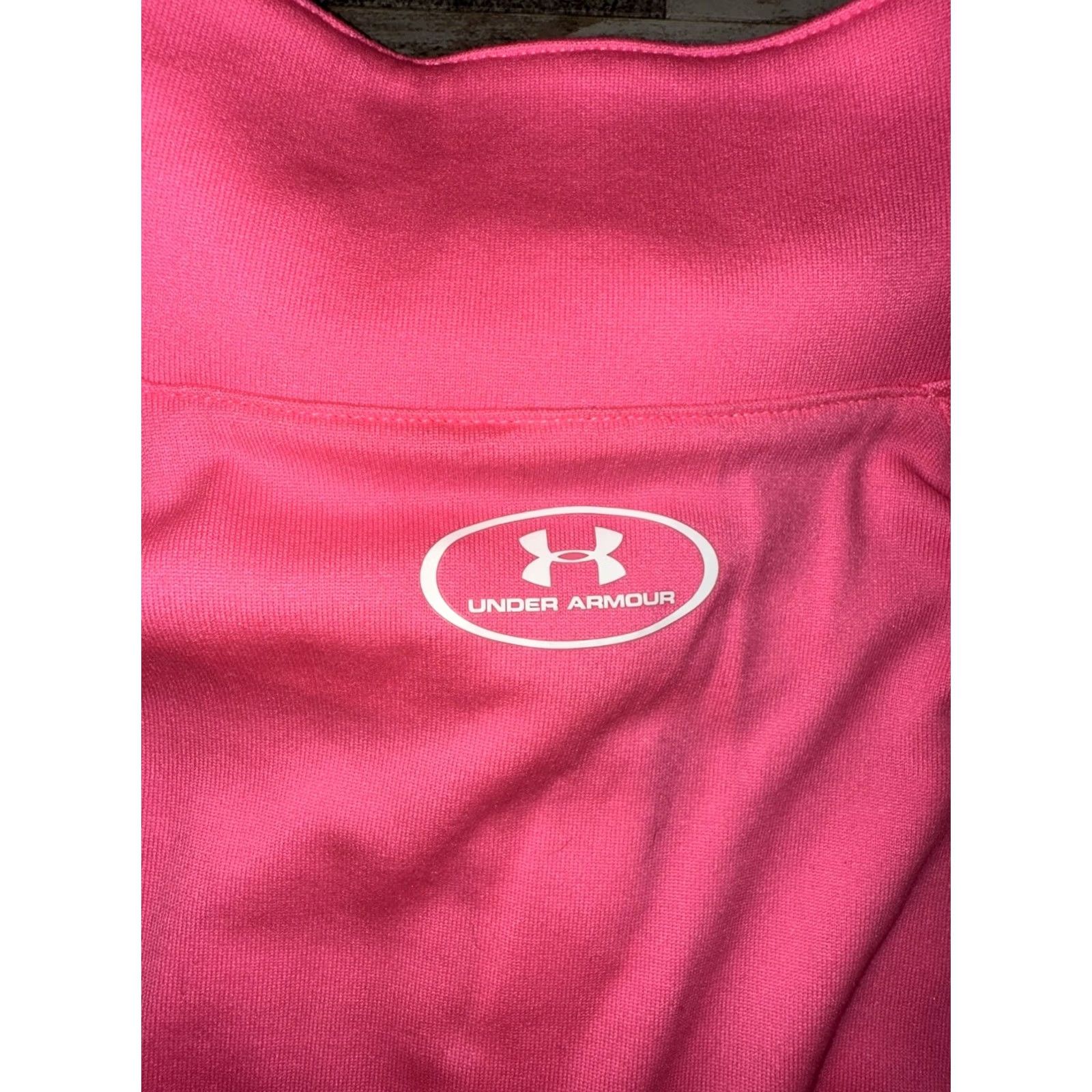 Under Armour Under Armour Long Sleeve Shirt Women’s Hot Pink 1/4 Zip Mock Neck Lightweight Athletic Pullover Sz S Womens Size S / US 4 / IT 40 - 4 Thumbnail