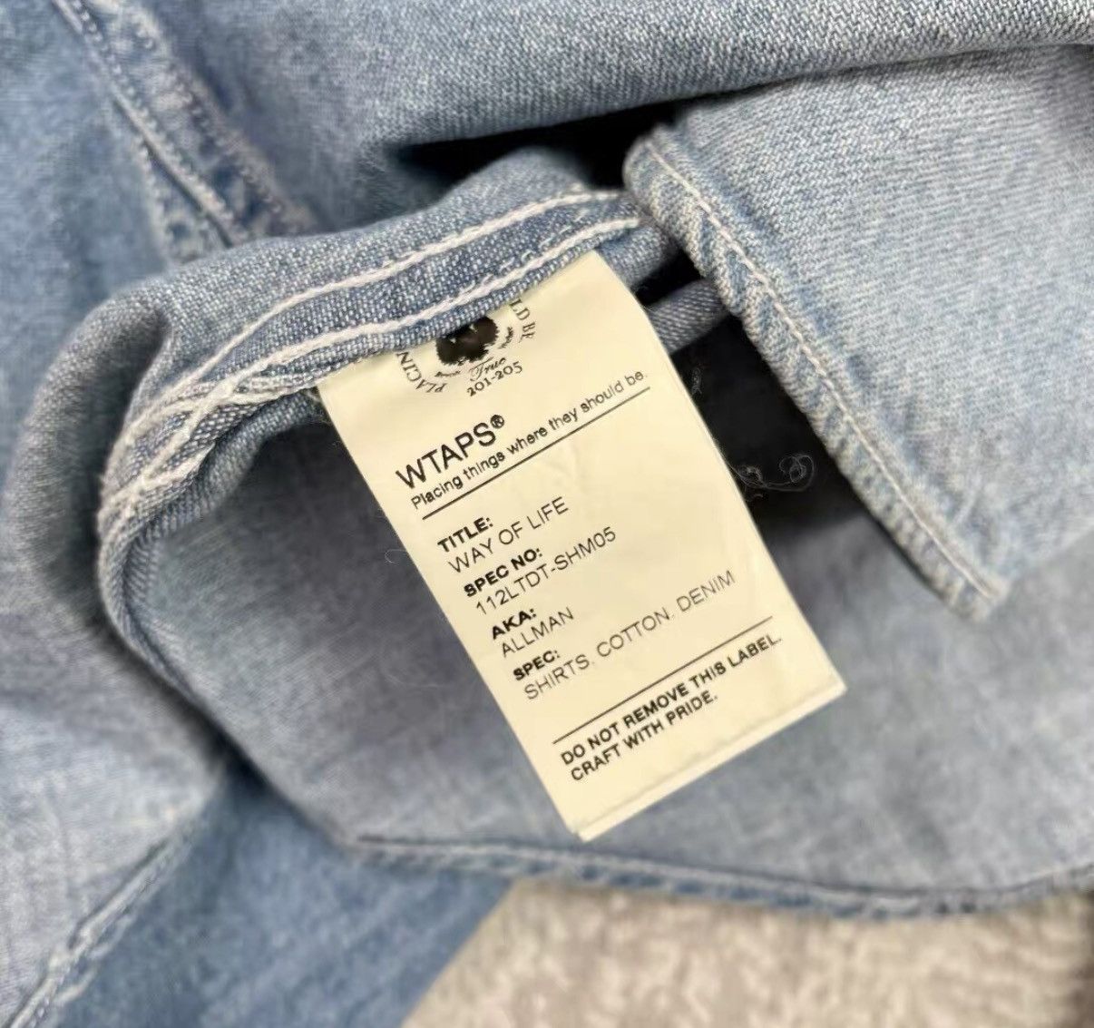 Wtaps WTAPS 11AW Allman Denim Shirt J16 Size US S / EU 44-46 / 1 - 7 Thumbnail