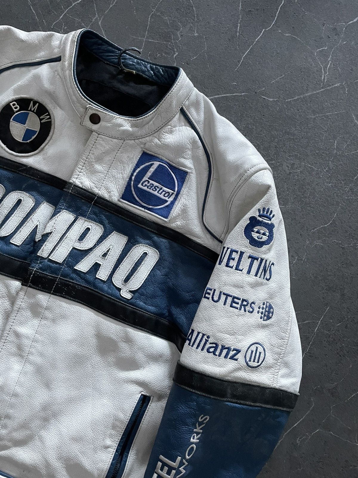 BMW × NASCAR Vintage Real Leather BMW Nascar Racing Jacket Size US XL / EU 56 / 4 - 2 Thumbnail