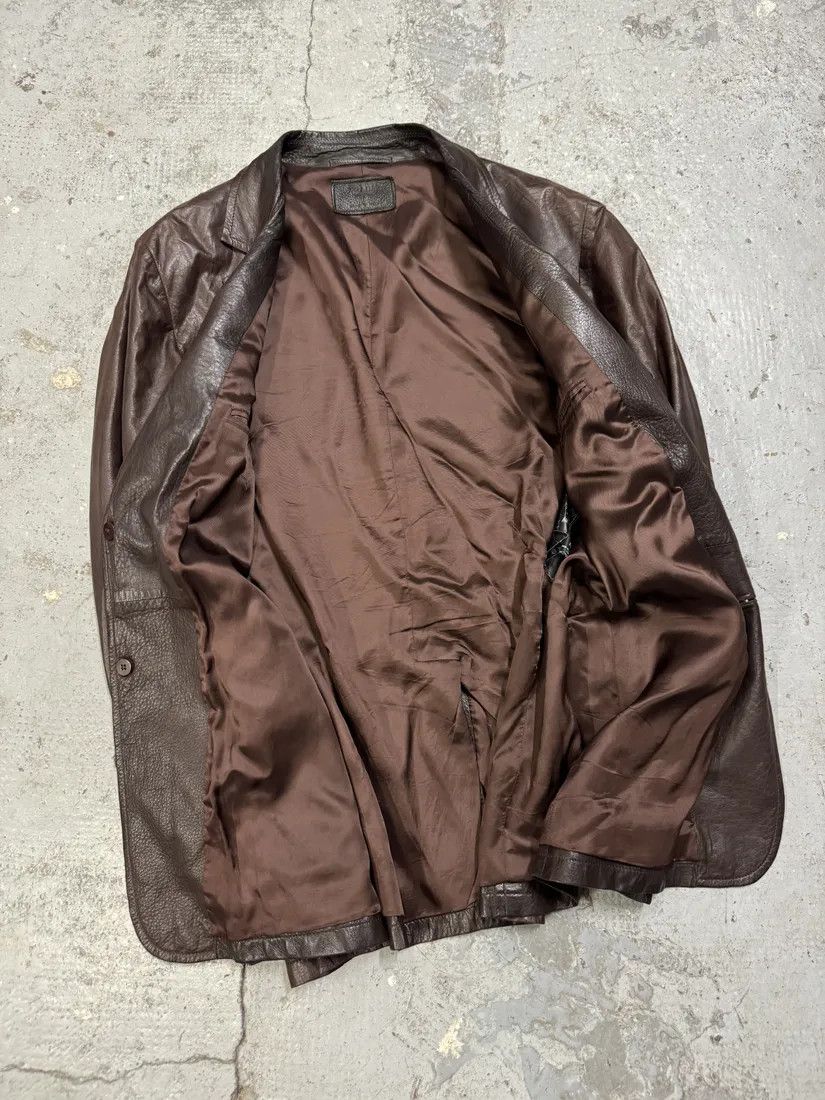 Prada AW2010 Prada Brown Eroded Leather Blazer Jacket Size US M / EU 48-50 / 2 - 5 Thumbnail