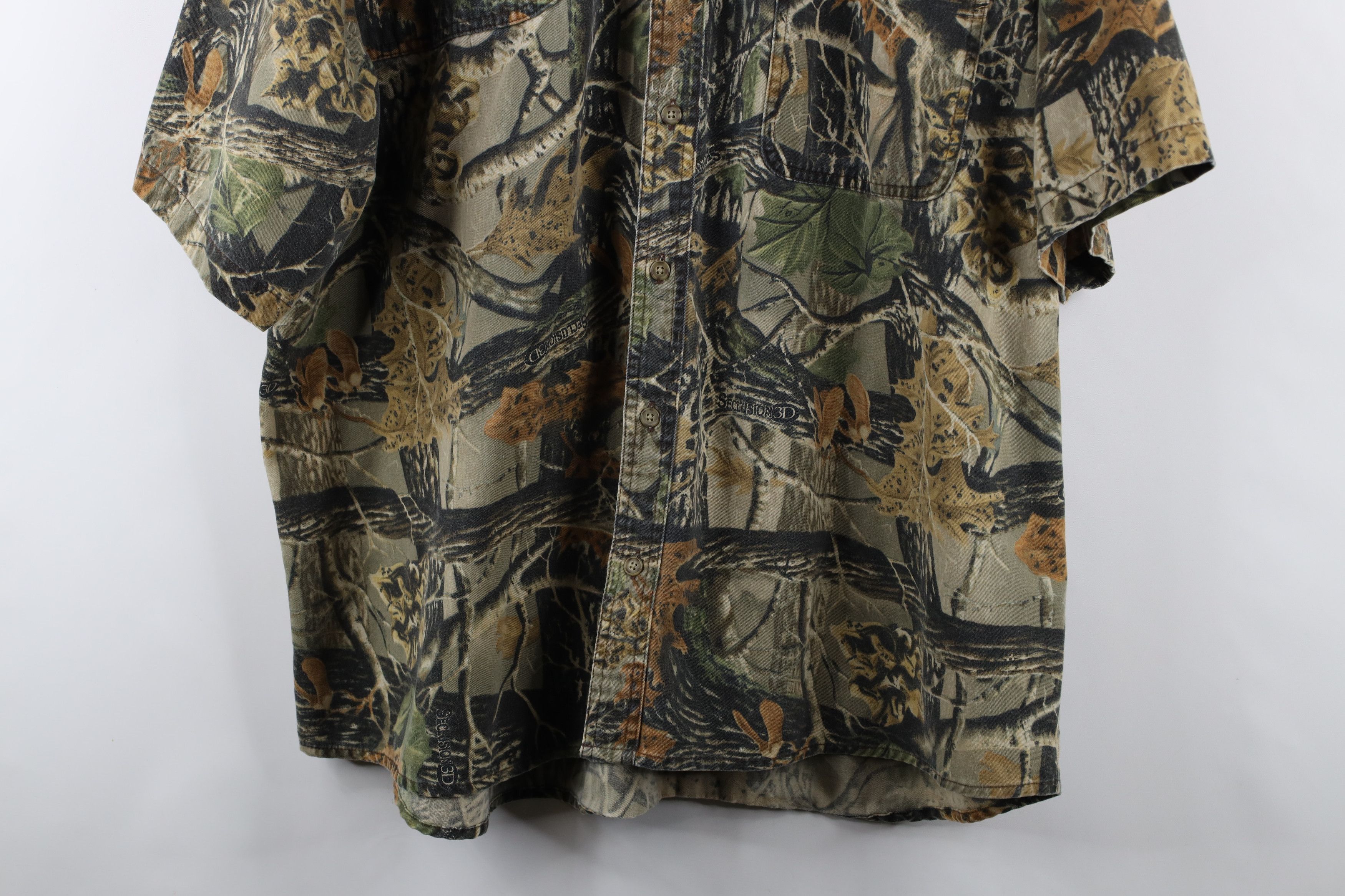 Cabelas × Vintage Vintage Cabelas Seclusion Camouflage Shooting Button Shirt Size US XXL / EU 58 / 5 - 3 Thumbnail