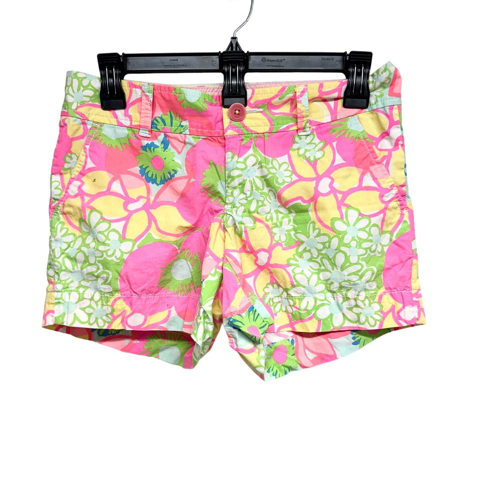 Lilly Pulitzer Lilly Pulitzer Shorts Callahan Bright Floral Daisy Cotton 0 Size 25" / US 0 / IT 36 - 1 Thumbnail