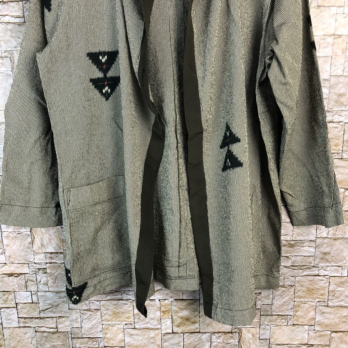 Homespun Knitwear Japan navajo Grey cardigan hoodie Knitwear #A808 Size US M / EU 48-50 / 2 - 6 Thumbnail