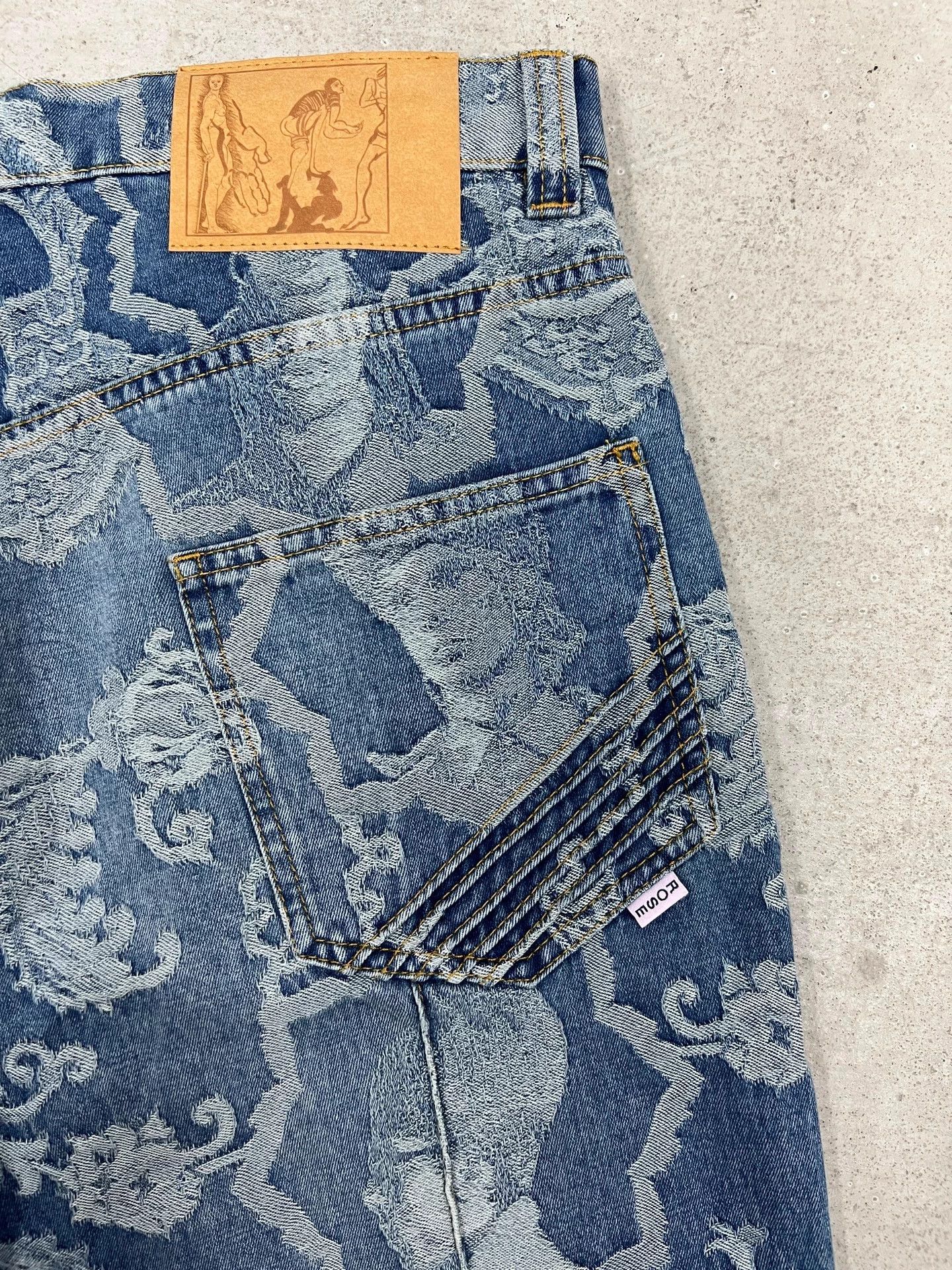Martine Rose Martine Rose Washed Jacquard Center Seam Jeans M Size 27" / US 4 / IT 40 - 5 Thumbnail