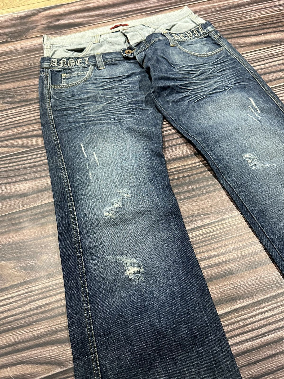 Japanese Brand Vintage Japanese Brand Distressed Jeans Angel Devil Size US 34 / EU 50 - 3 Thumbnail