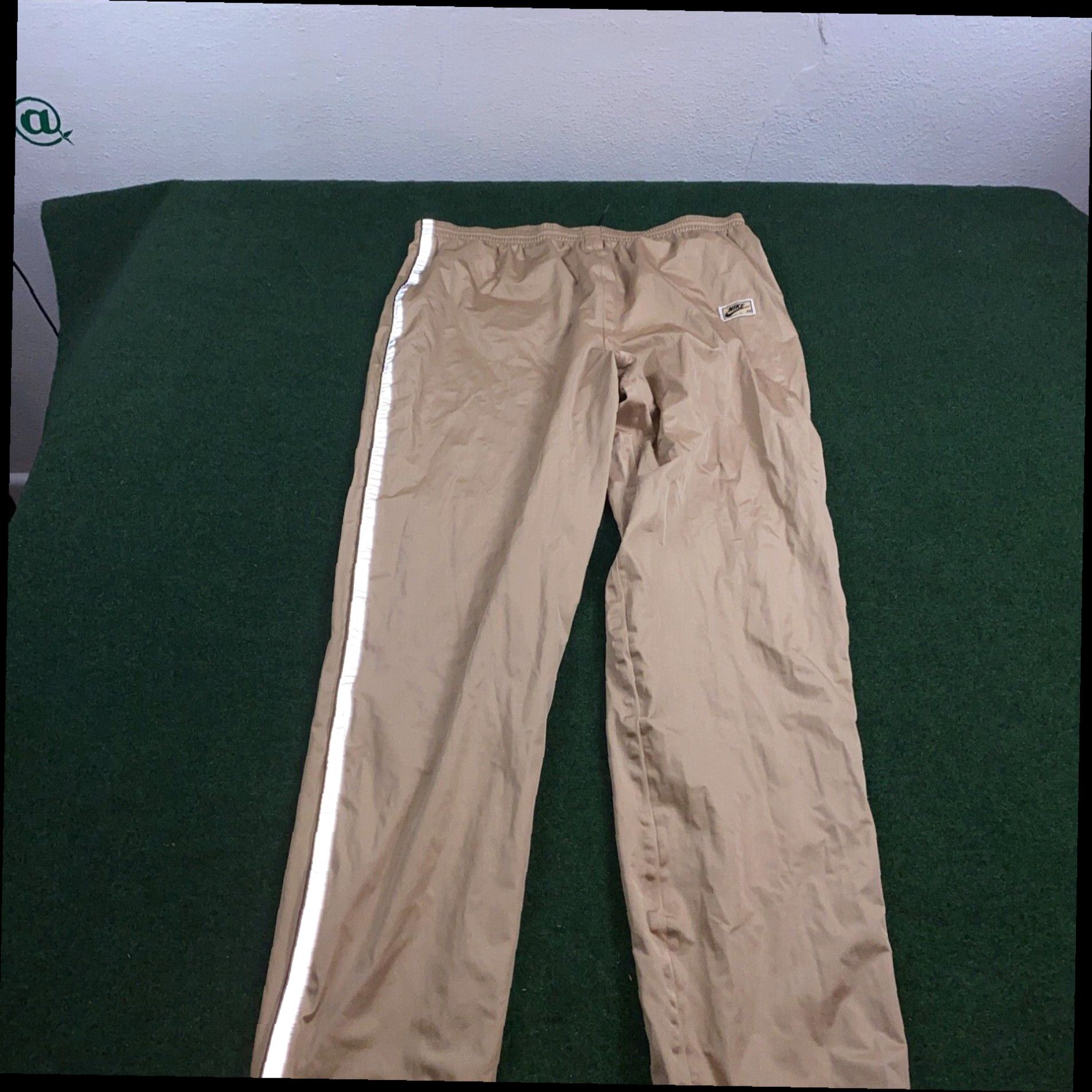 Nike 90s 80s Vintage Mens NIKE PR Tracksuit Jogger Pants Zip Gold Nylon XL Mens Rare Size 46R - 5 Thumbnail