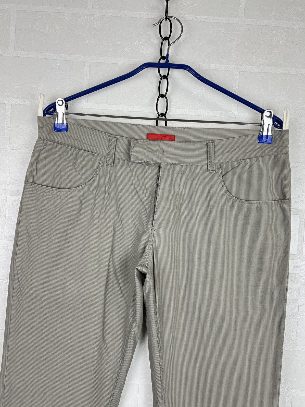 Prada PRADA MILANO Pants Red Tab Beige Classic Cotton Lightweight Size US 32 / EU 48 - 10 Thumbnail