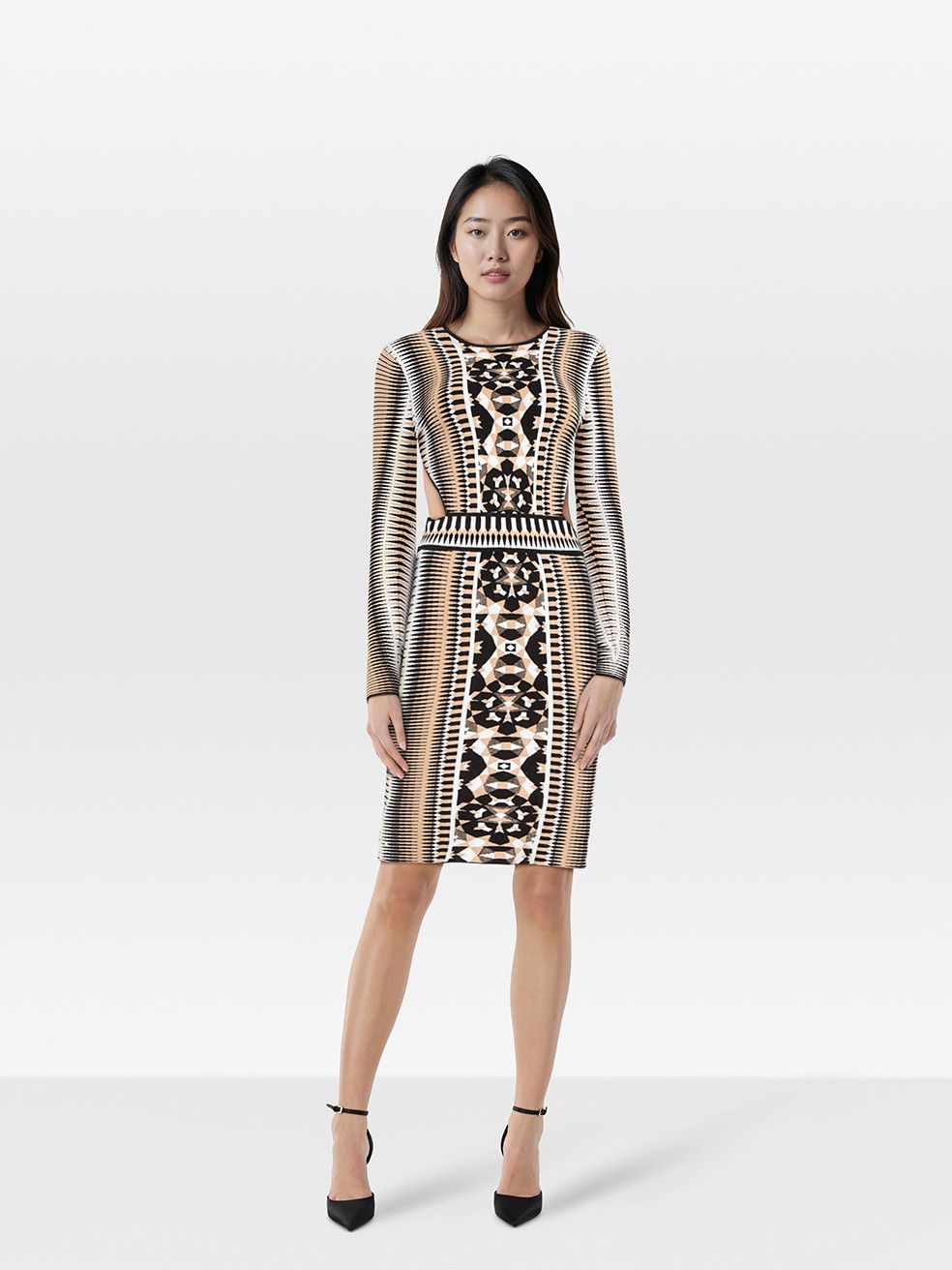 Ronny Kobo Abstract Pattern Back Cut Out Dress Size M / US 6-8 / IT 42-44 - 1 Thumbnail