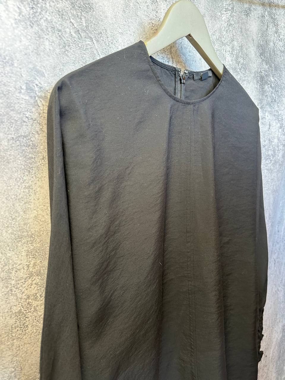 Cos COS A-line Top With Smocked Detail Black Blouse Long Sleeve Size M / US 6-8 / IT 42-44 - 4 Thumbnail