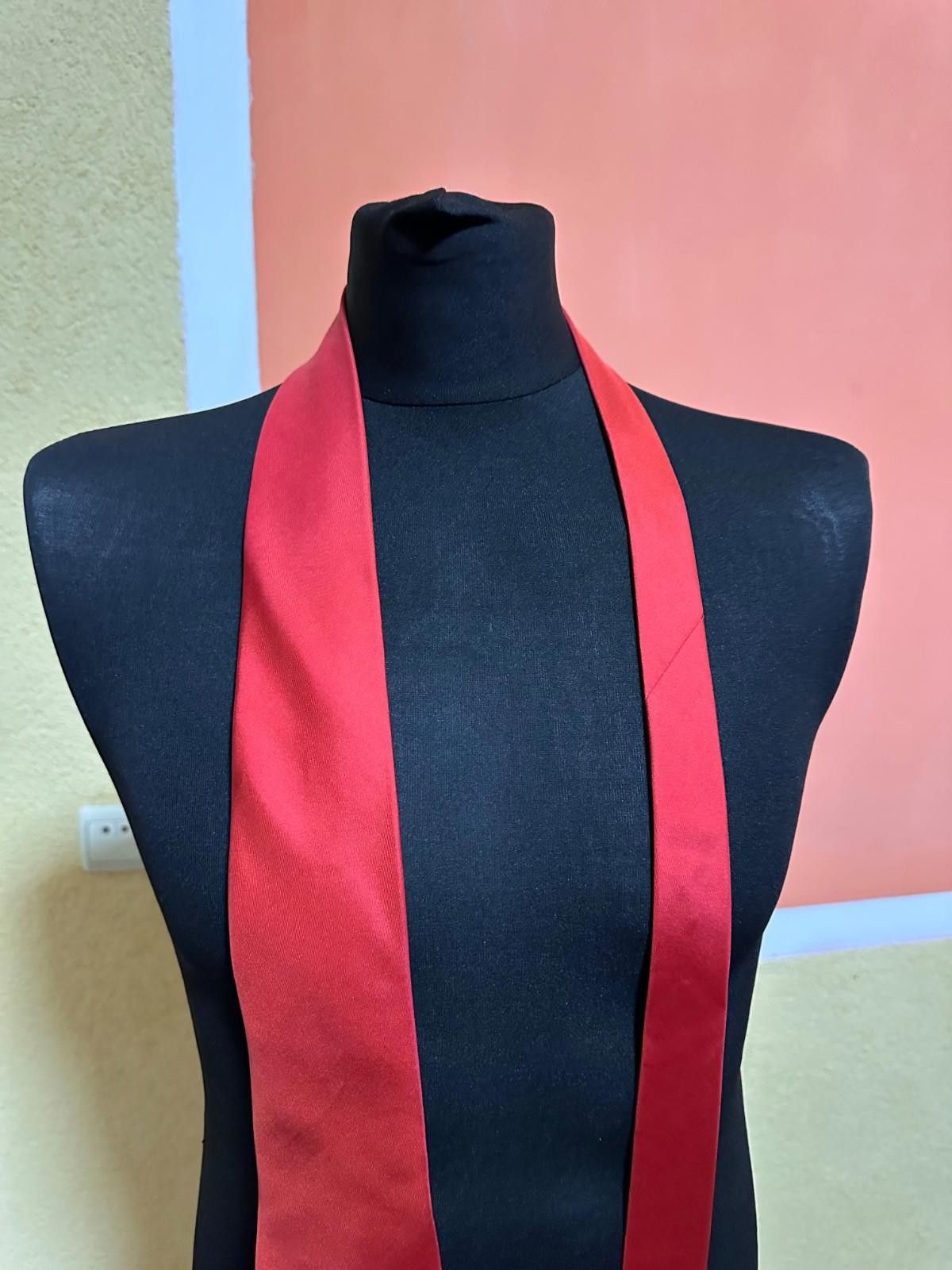 Hermes Hermes Tie Red Silk New Size ONE SIZE - 2 Thumbnail