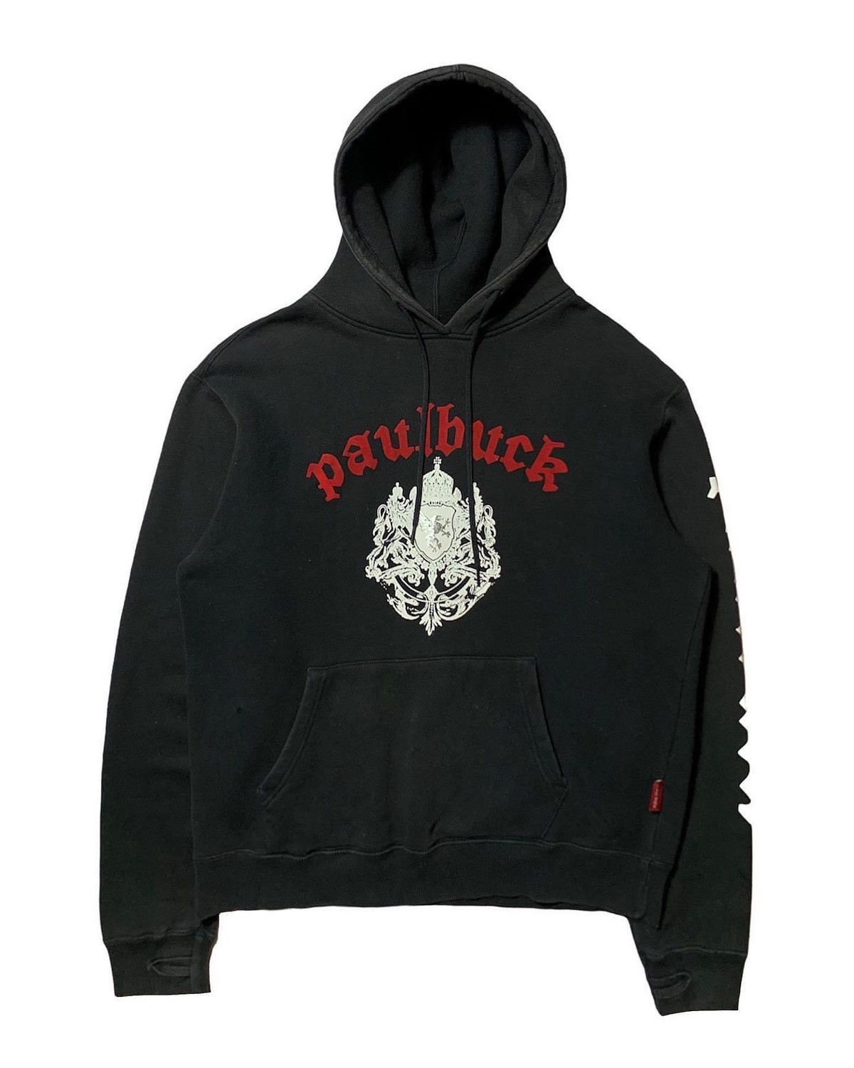 image of Vintage Paul Buck Pullover Hoodie in Black, Men's (Size 2XL)