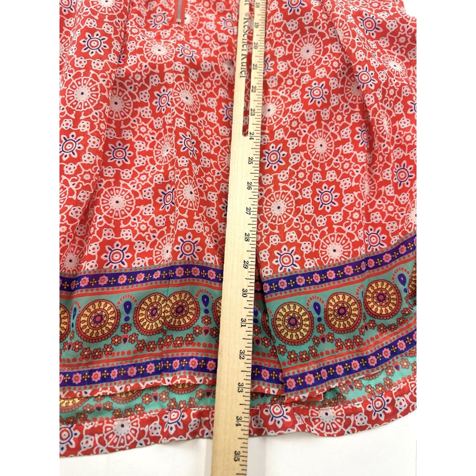 Anthropologie Anthropologie Under Skies Dress Women’s S Red Fit & Flare Sleeveless Short Geometric Size S / US 4 / IT 40 - 7 Thumbnail