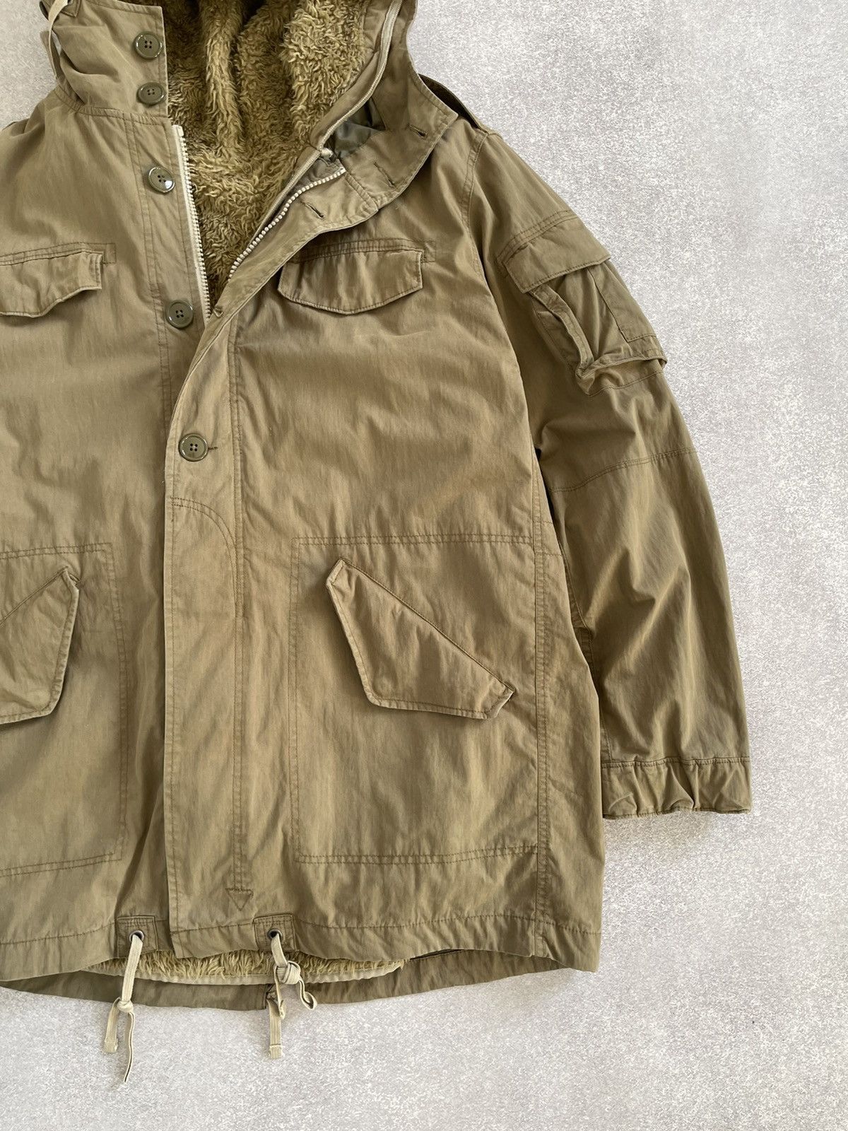 Gap Vintage GAP Military Fur Lined Fishtail Parka Jacket Coat Size US L / EU 52-54 / 3 - 3 Thumbnail