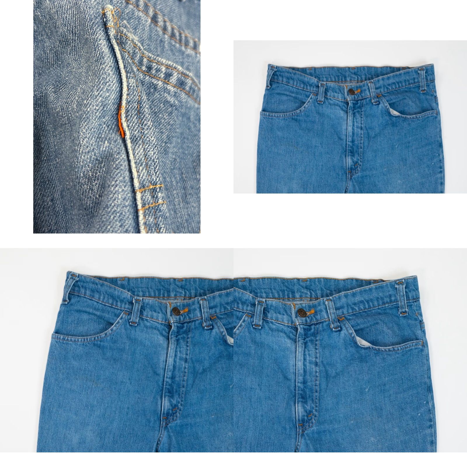 Levi's VINTAGE Levi's 501 Orange Tab True VTG Denim Jeans 33x30 Bell Bottom 70s 646 RARE ERROR Size US 33 - 8 Thumbnail