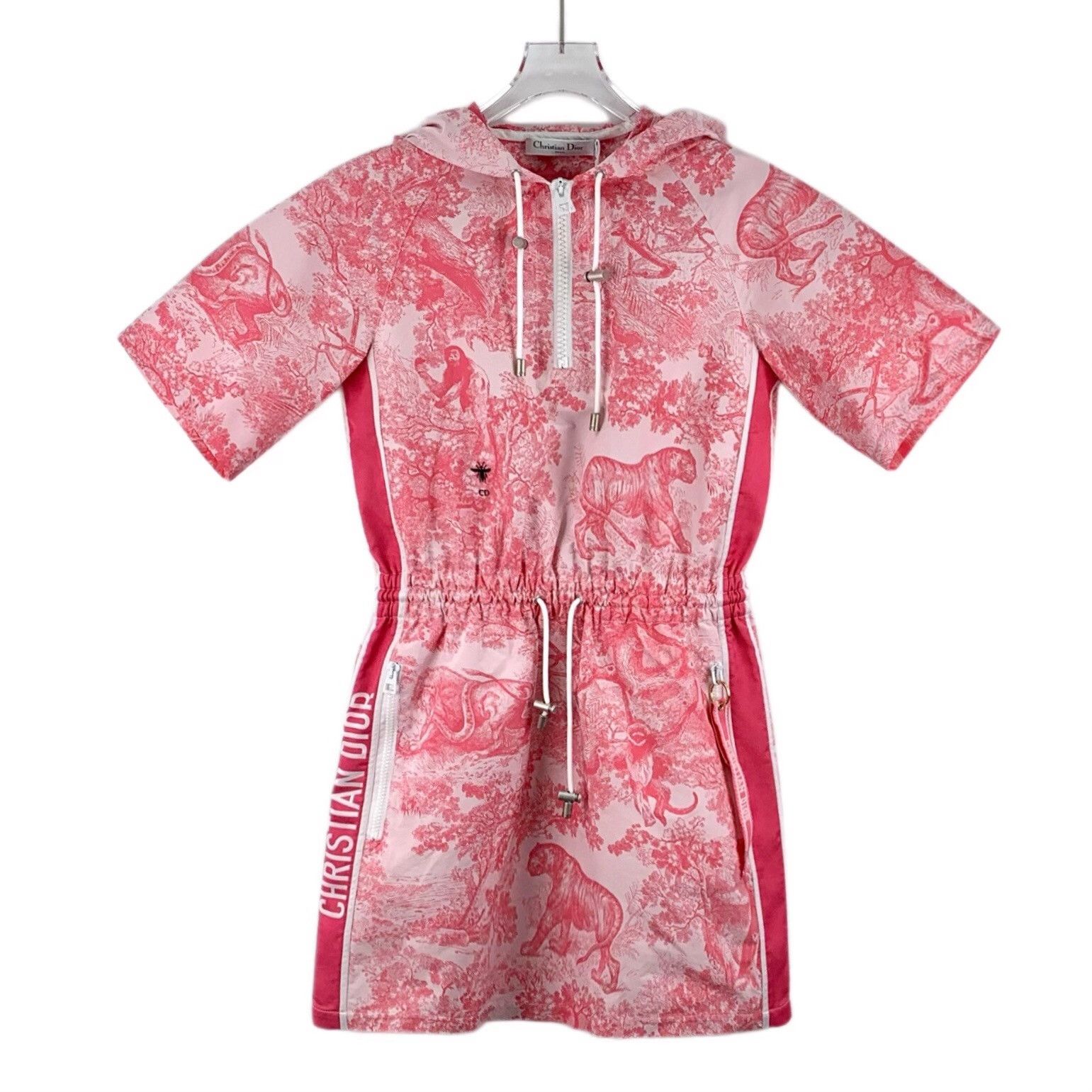 Dior Dior Pink Animal Jungle Print Hooded Dress Size XS / US 0-2 / IT 36-38 - 1 Thumbnail