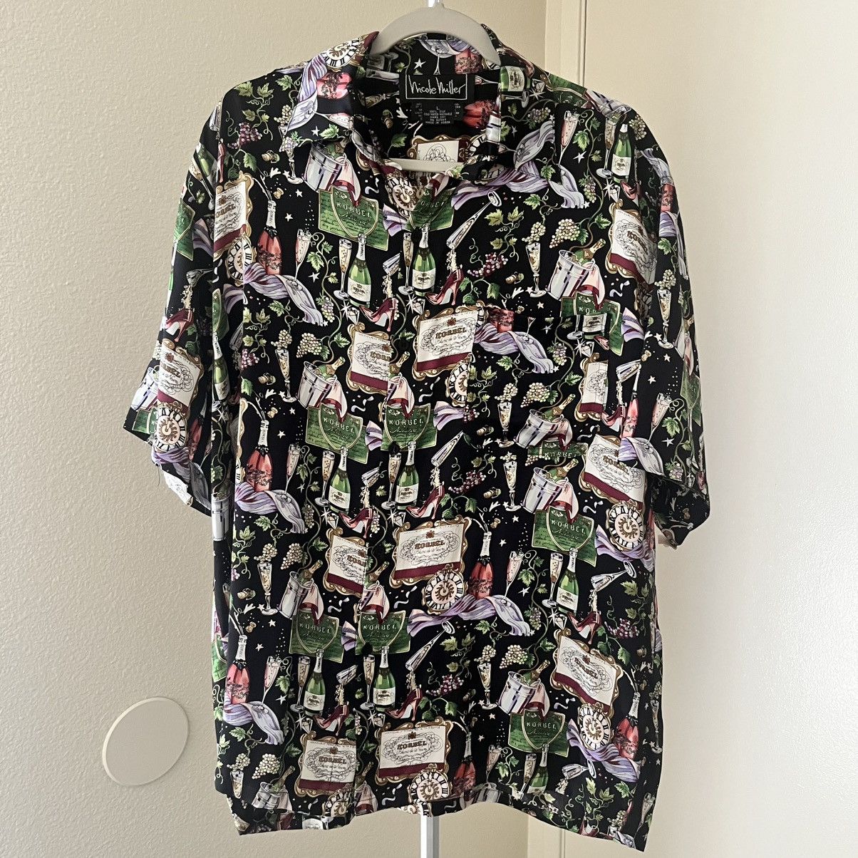 Nicole Miller 1994 Nicole Miller Limited Edition 100% Silk Korbel Shirt L Size US L / EU 52-54 / 3 - 1 Thumbnail