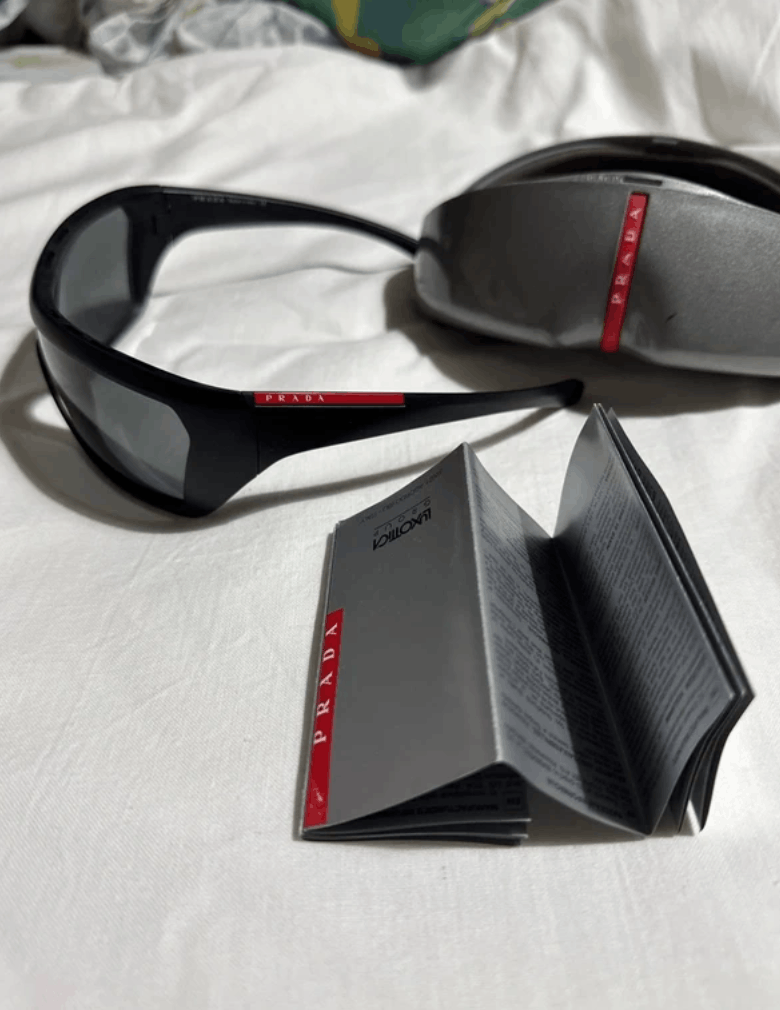 Prada PRADA Sunglasses Sport Symbol Wrap Shield Mask RI875 Size ONE SIZE - 1 Thumbnail