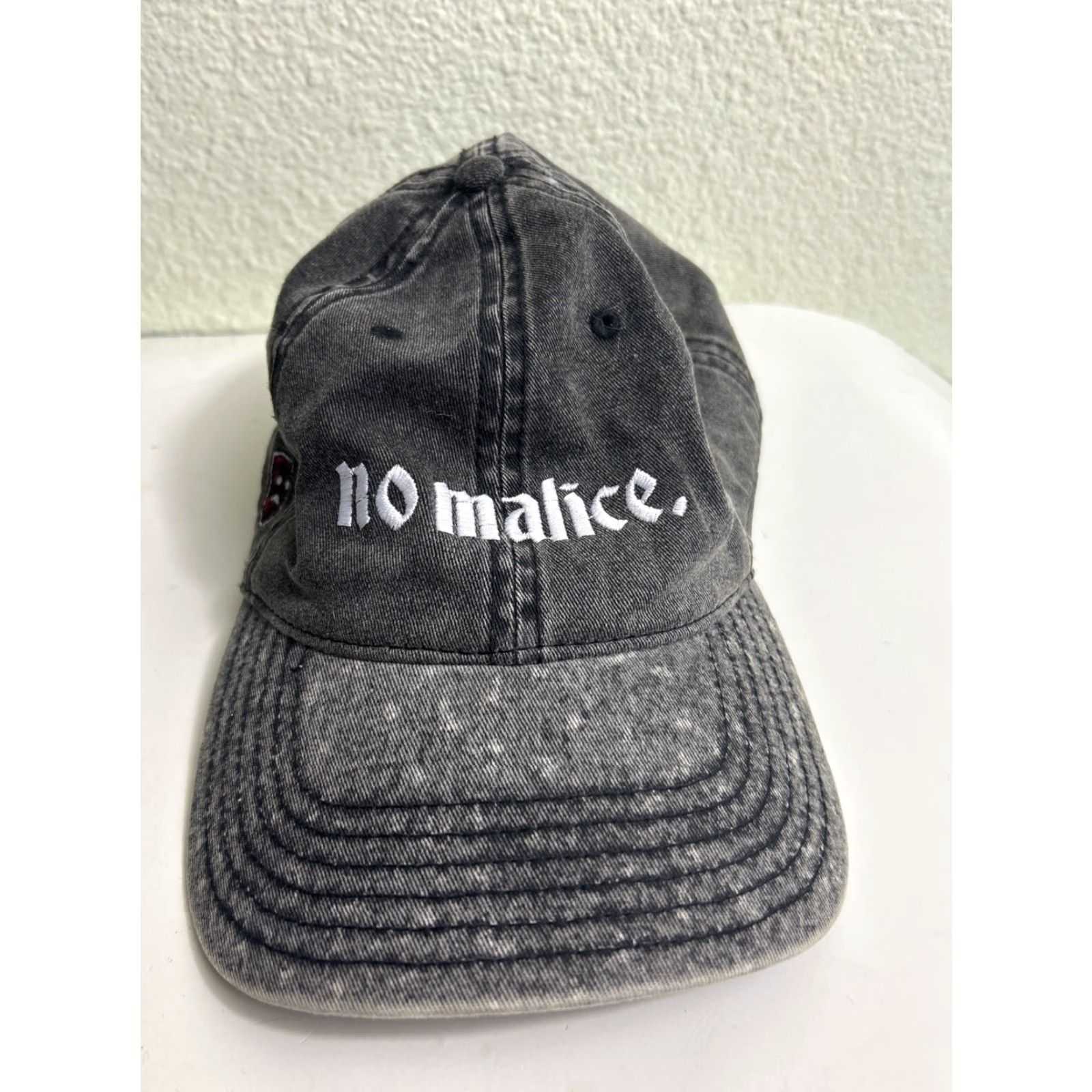 Vintage No Malice Gray Denim Dad Hat Strapback “judge Ye Not” Adjustable Size ONE SIZE - 2 Thumbnail