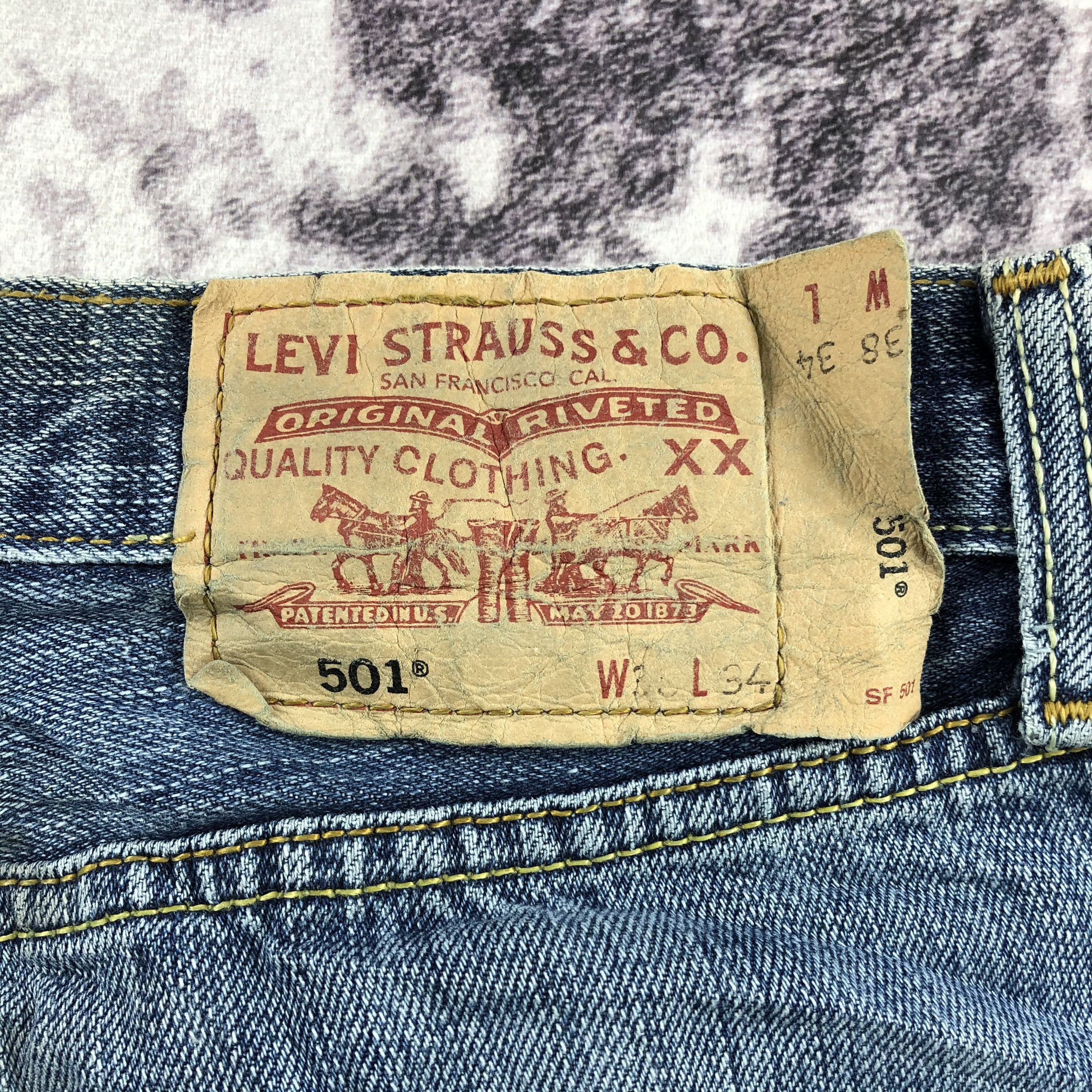Levi's × Vintage Vintage Distress Levis 501 Jeans-JM2094 Size US 35 - 10 Thumbnail