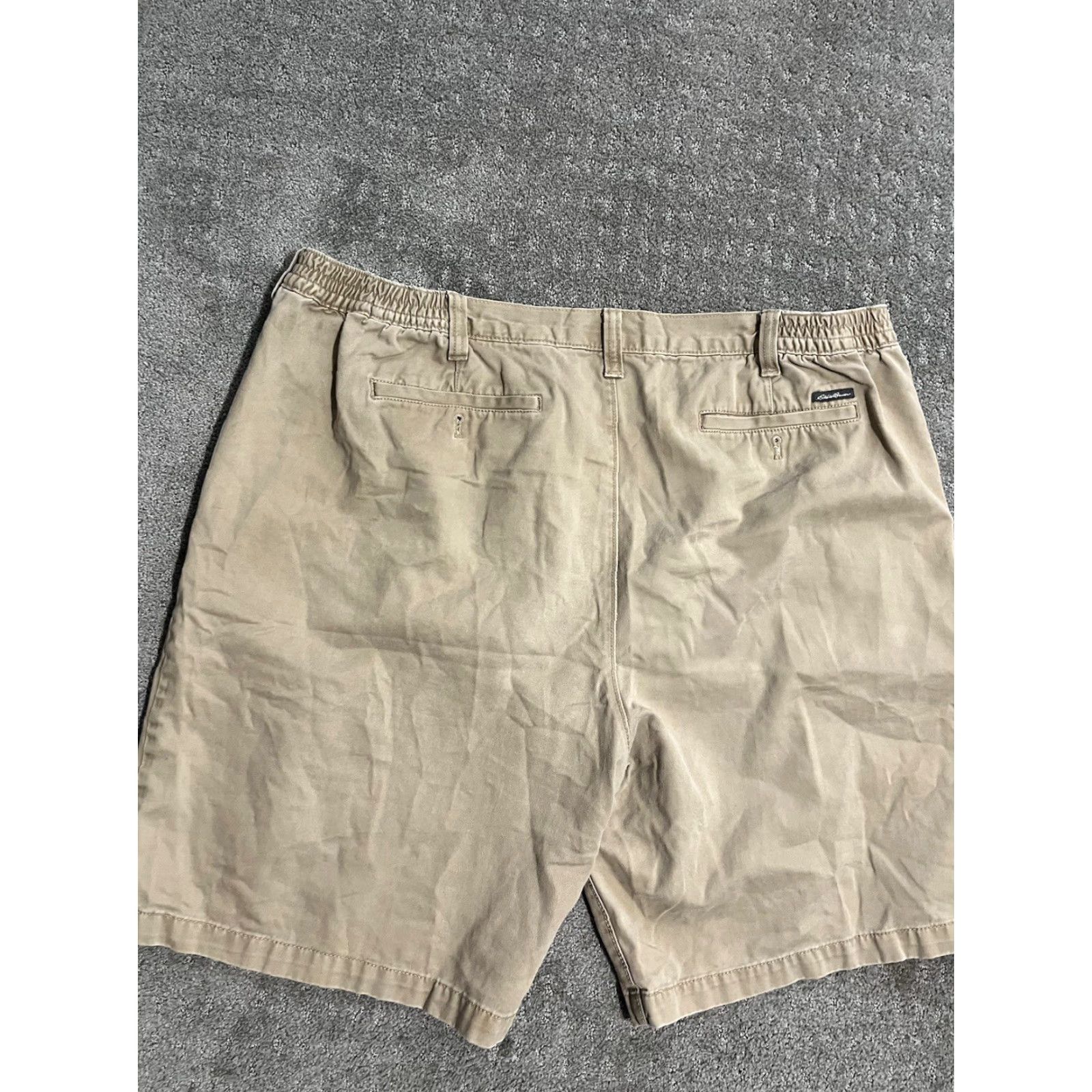 Eddie Bauer VINTAGE Eddie Bauer Cargo Shorts Mens 42T Beige Flat Front 11.5in Inseam Regular Big & Tall Men's Shorts Beige Cargo Pocket 42 Mens Size US 42 / EU 58 - 2 Thumbnail