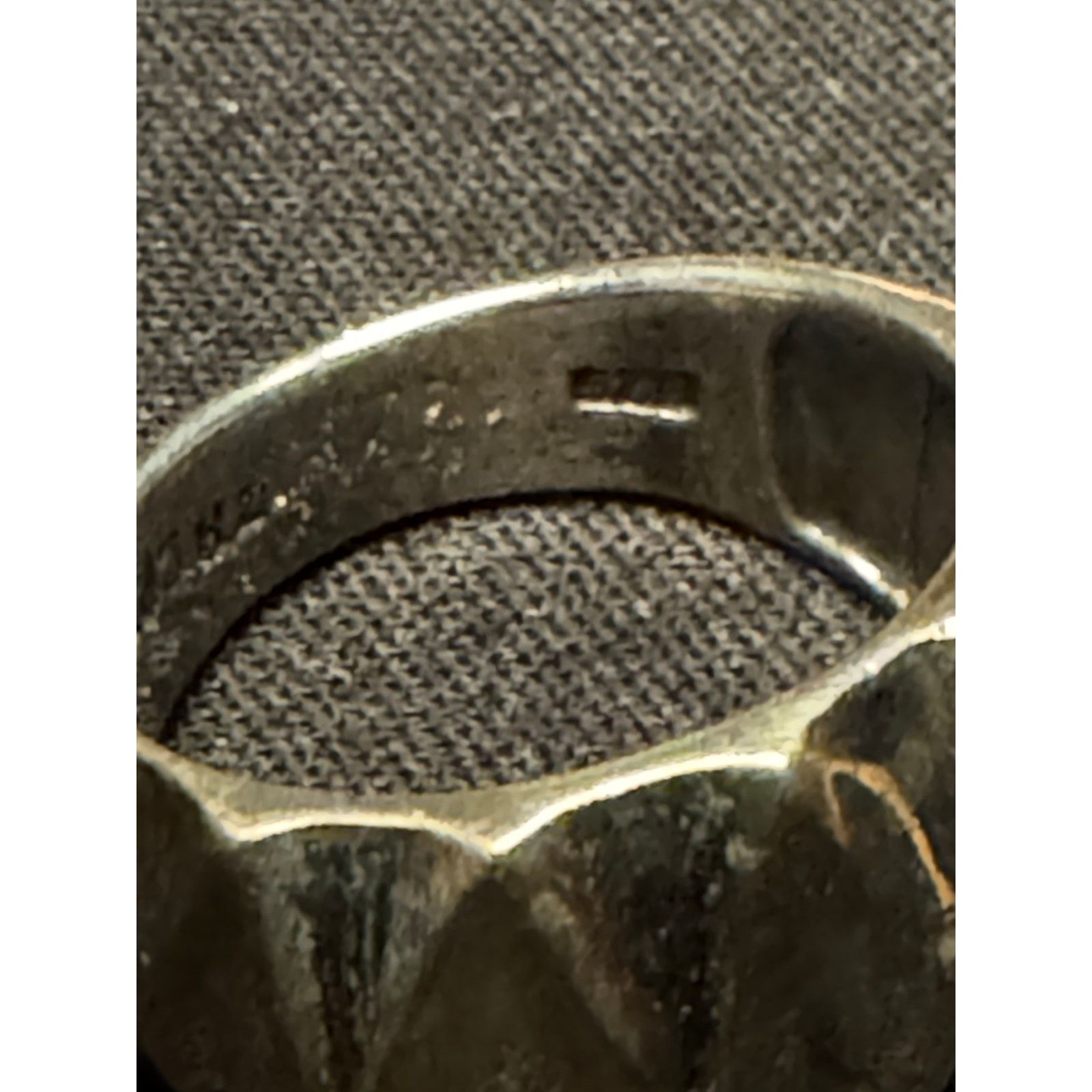 Other Vintage 925 Silver Geometric Texture Size 8 Size ONE SIZE - 4 Thumbnail