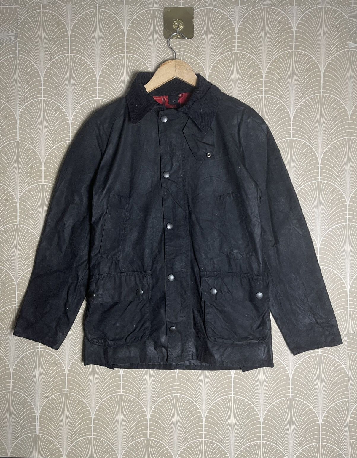 Barbour VINTAGE BARBOUR ASHBY WAXED JACKET TARTAN LINEN RARE Size US XS / EU 42 / 0 - 1 Thumbnail