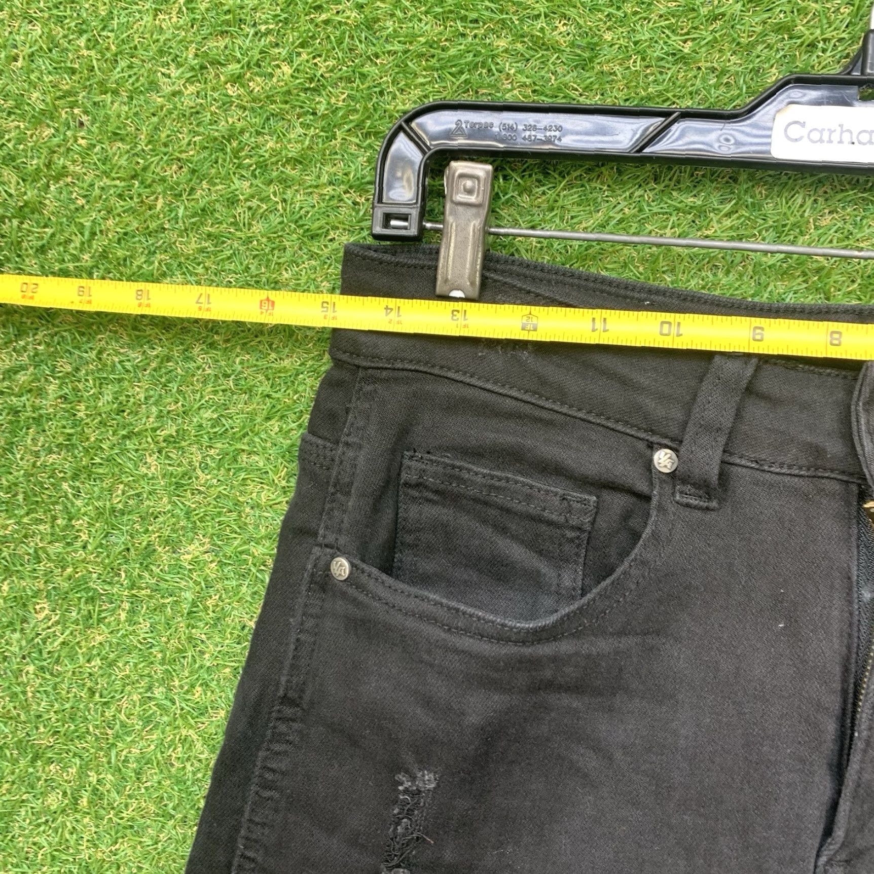 YoungLA YoungLA Jeans 607 Men 30x30 Black Wash Tailored Slim Fit Denim 5-Pocket 2000s Mens Size US 30 / EU 46 - 3 Thumbnail